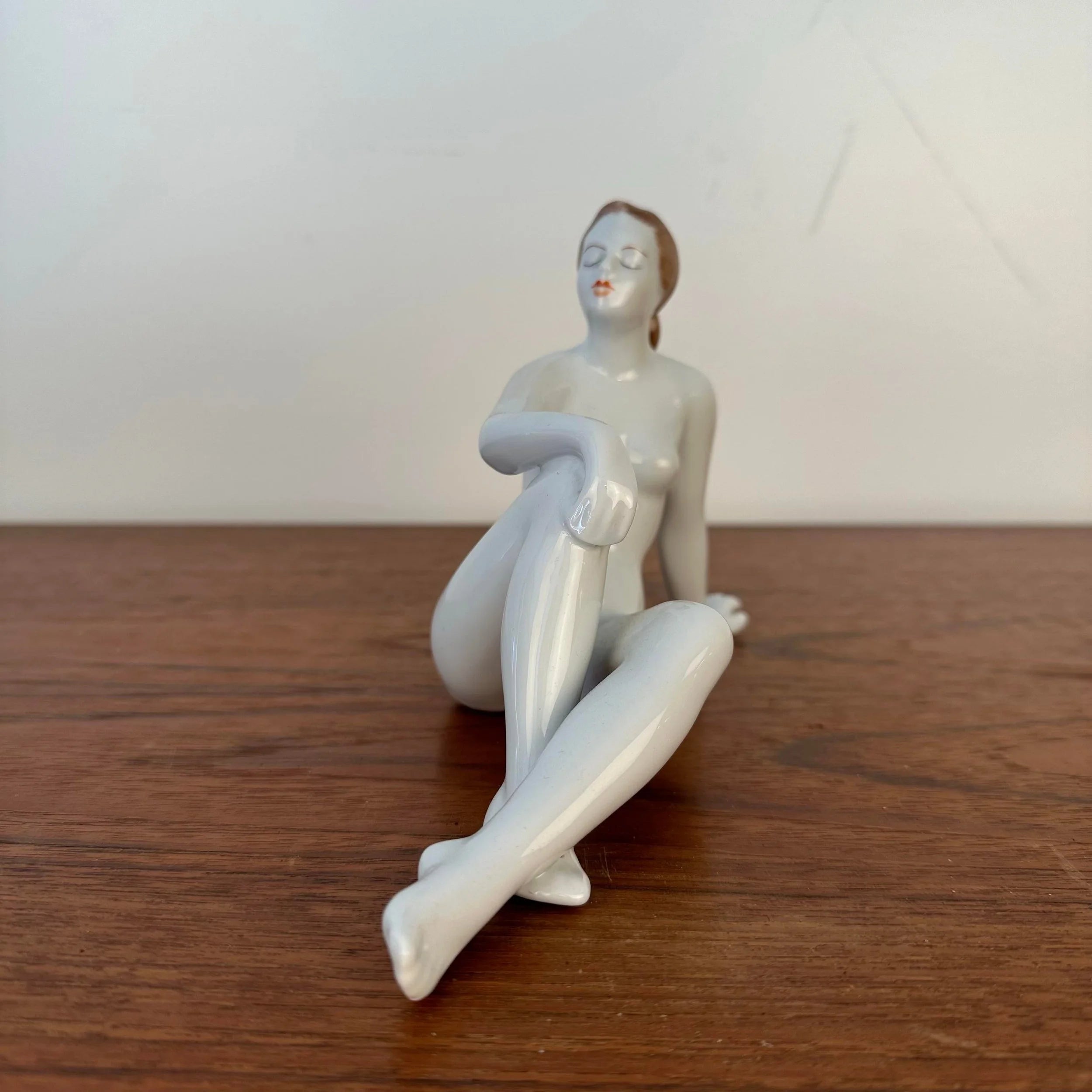 "Sunbathing" Hollobaza Woman Figurine