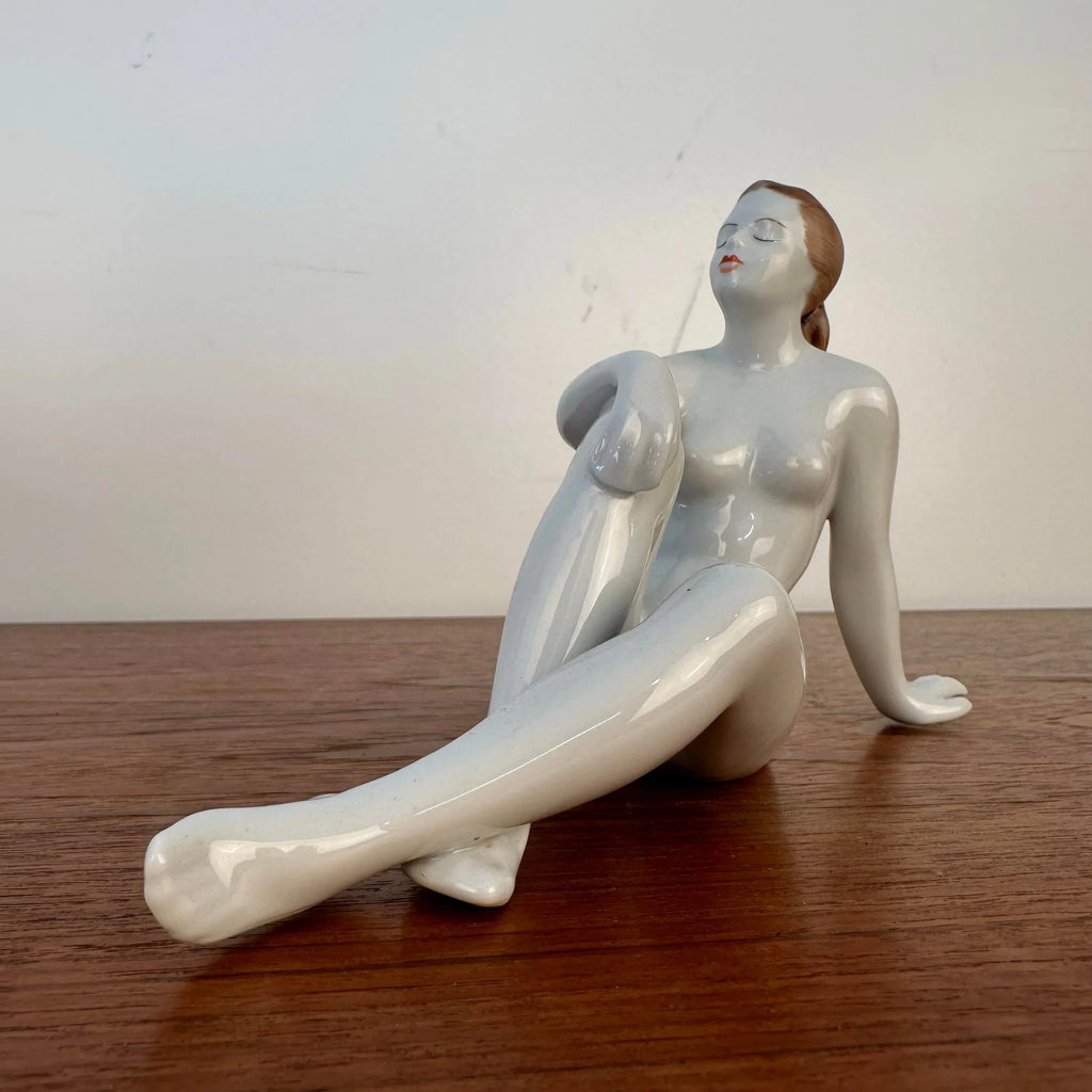 "Sunbathing" Hollobaza Woman Figurine
