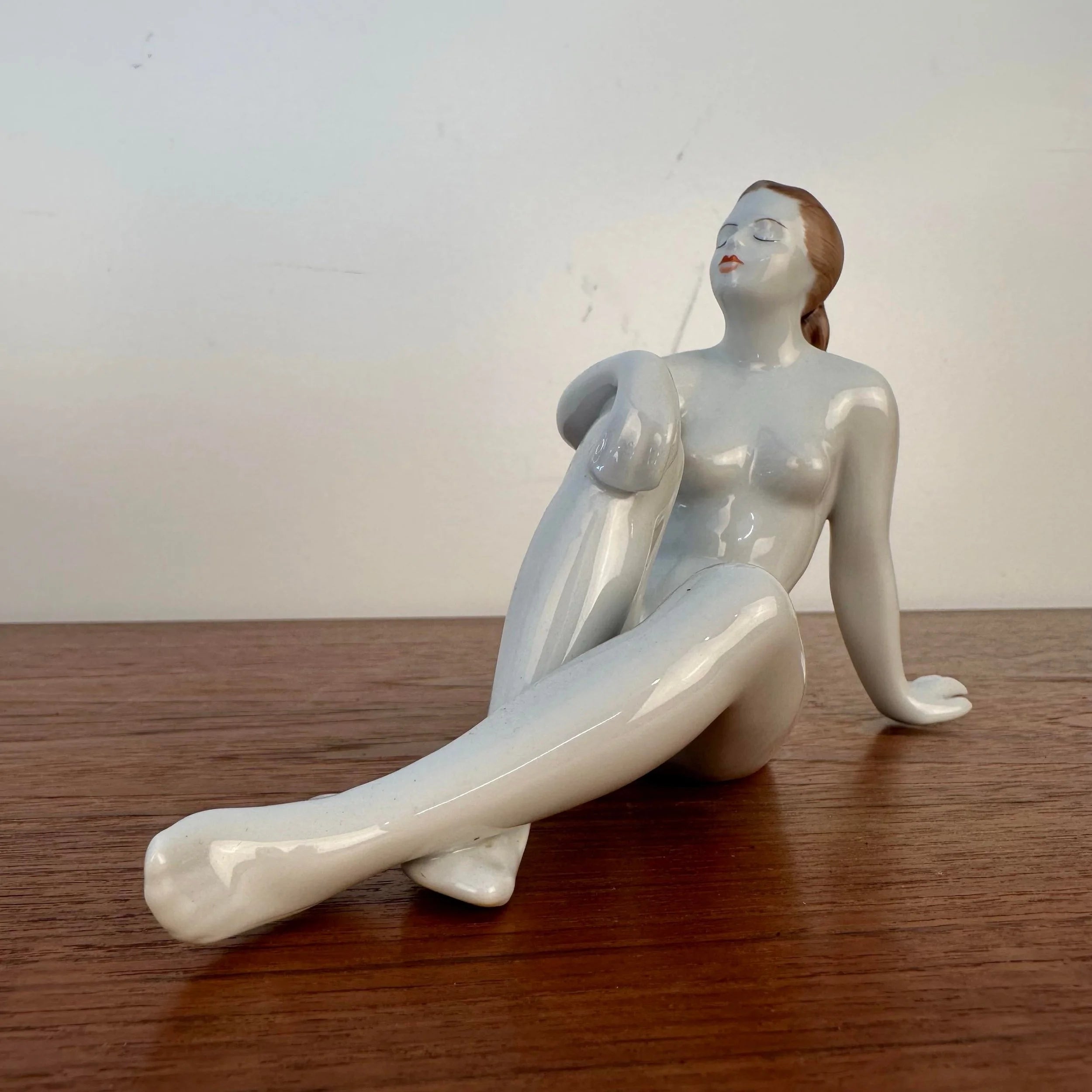 "Sunbathing" Hollobaza Woman Figurine