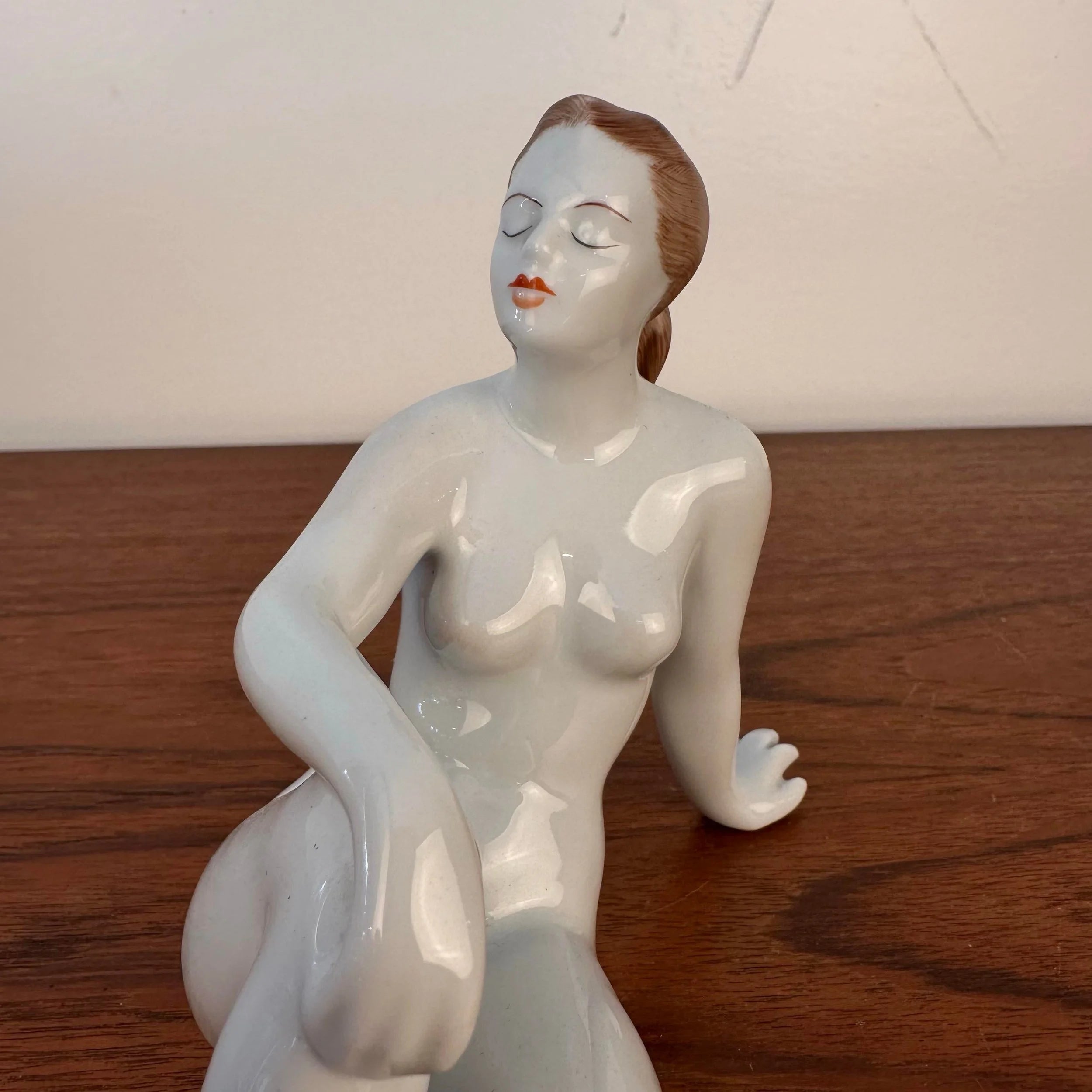"Sunbathing" Hollobaza Woman Figurine