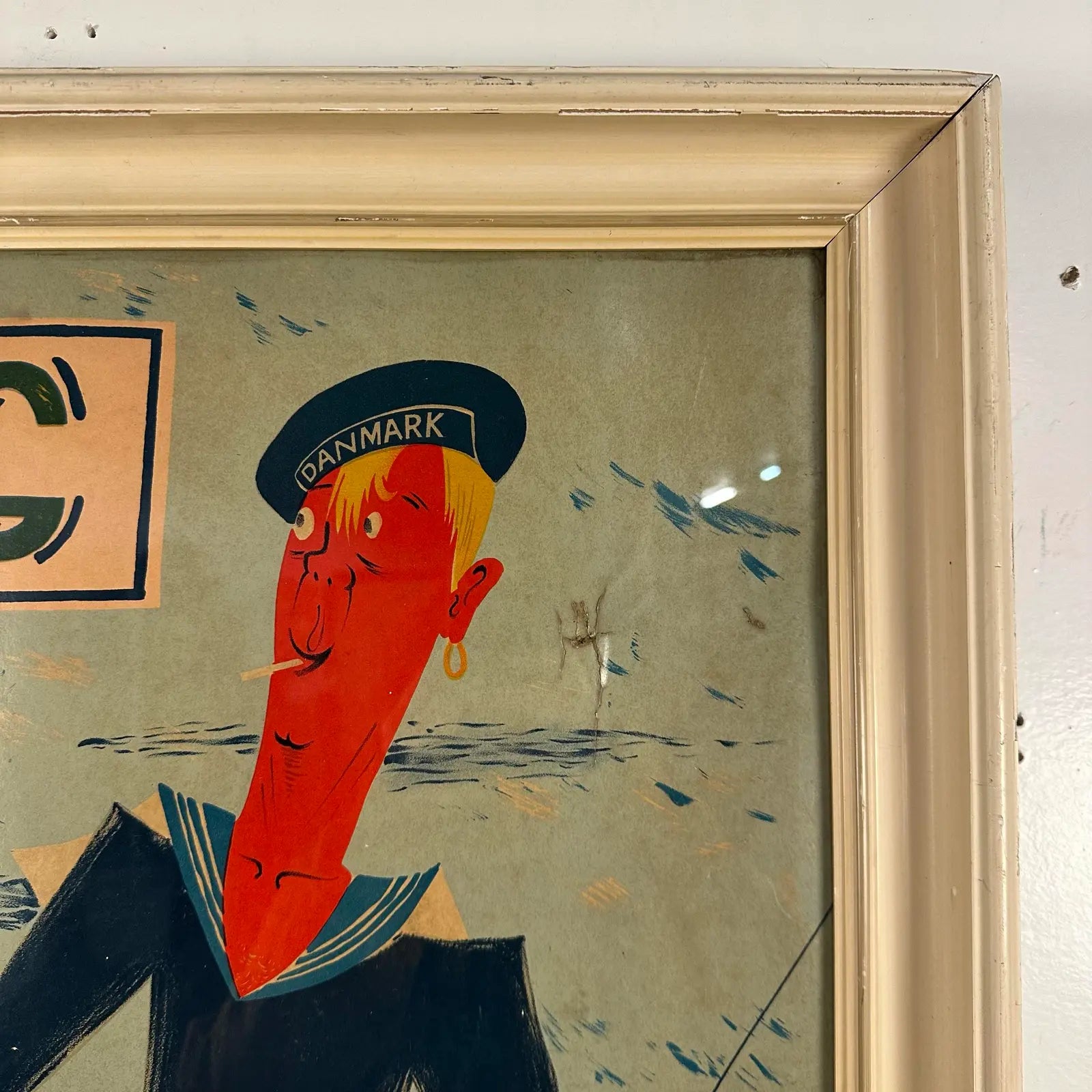 Svend Johansen Tuborg Brewery Sailor Ad Poster Danish Modern