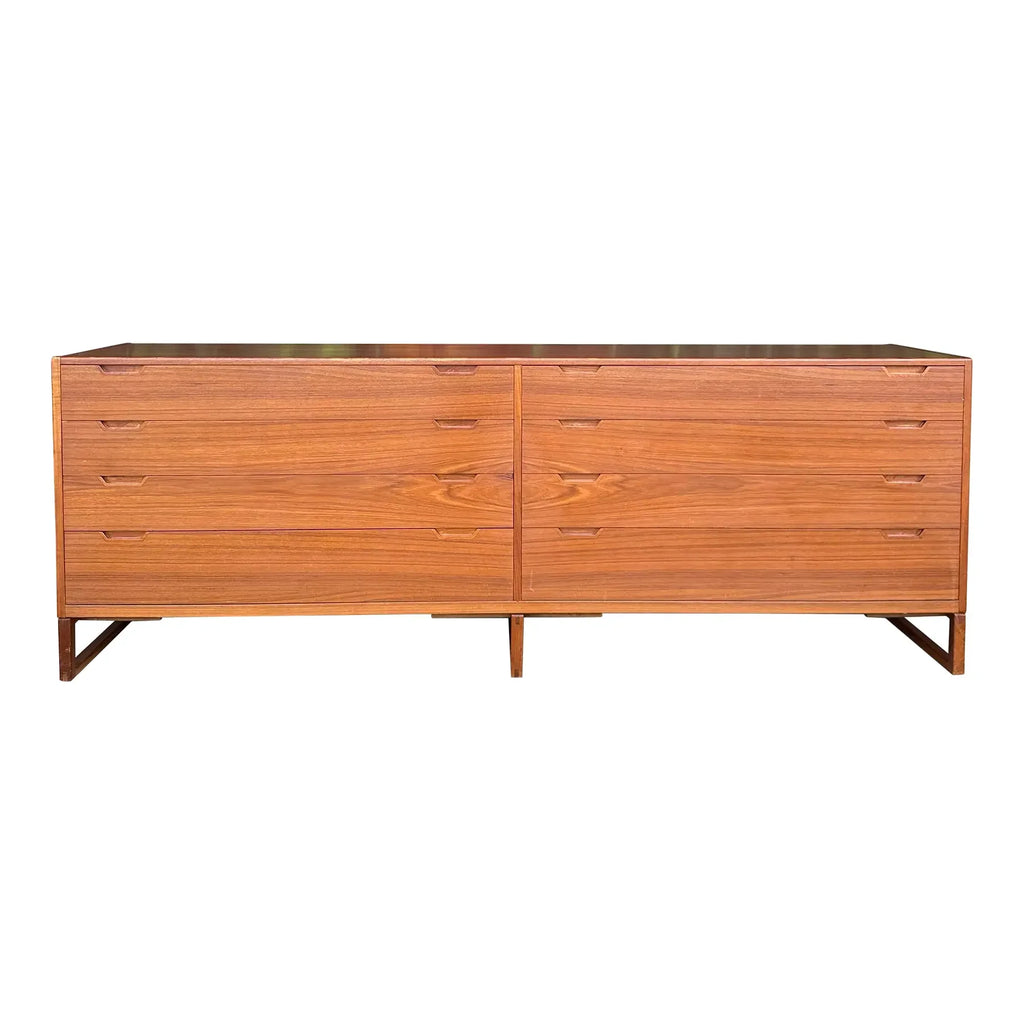 Svend Langkilde Mobler Teak Six Drawer Low Dresser Danish Modern