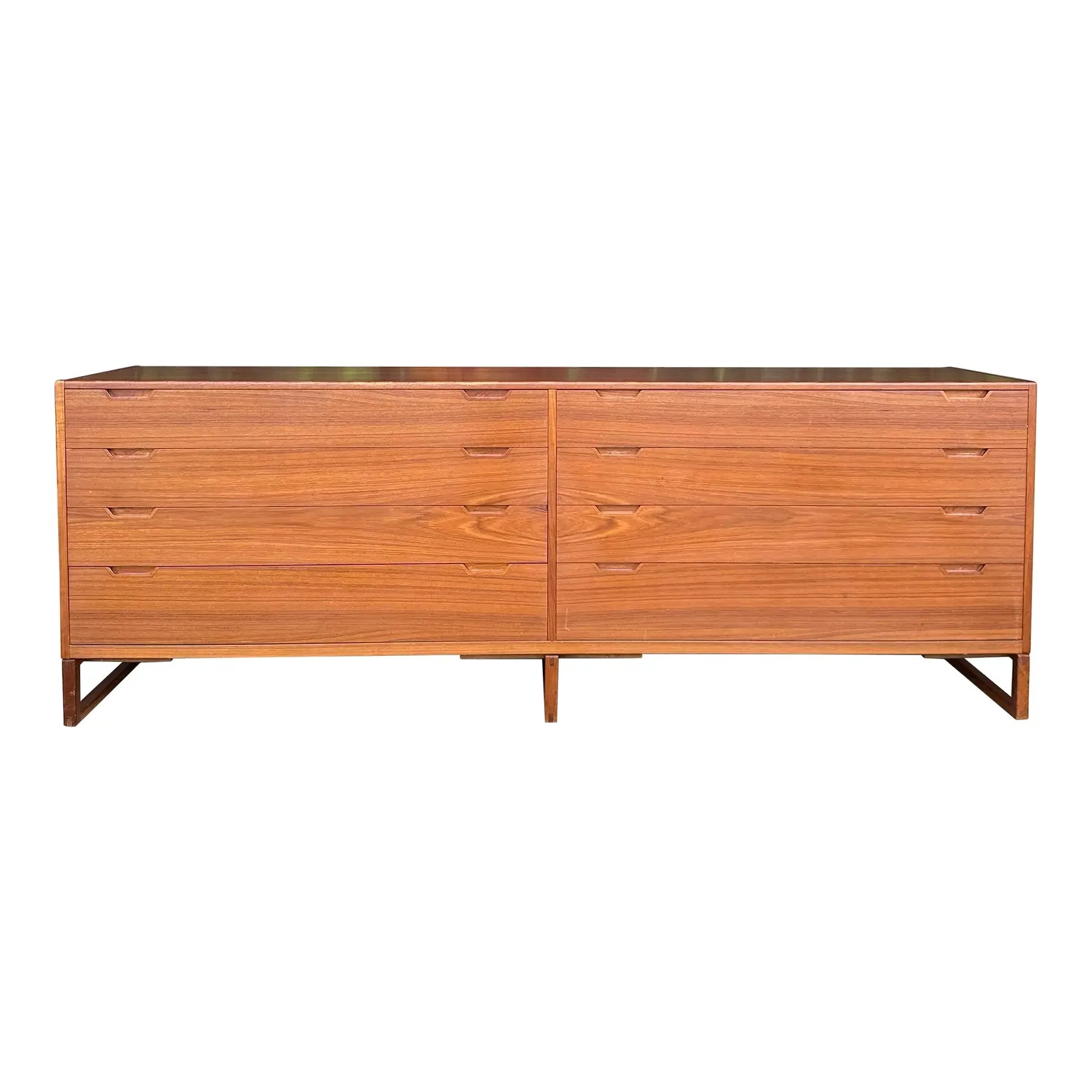 Svend Langkilde Mobler Teak Six Drawer Low Dresser Danish Modern