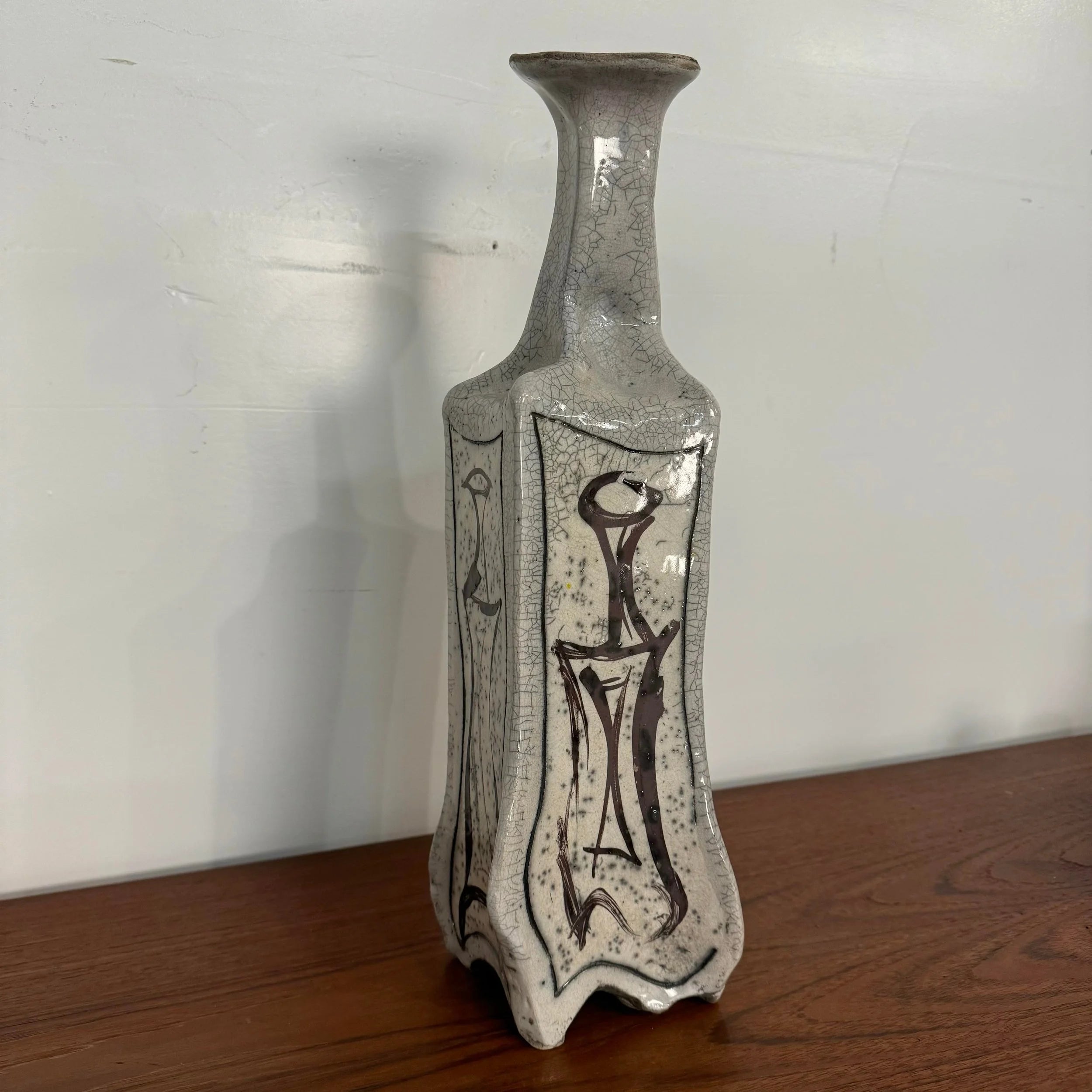 Tall Organic Shaped Ceramic Vase “Why Won’t She Go Away?”