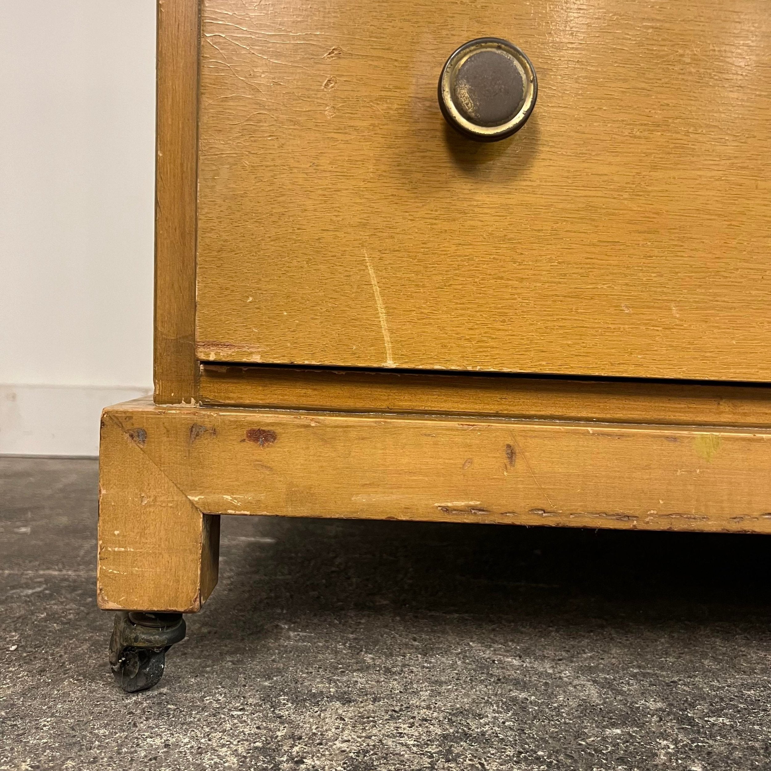 Tall Robsjohn Gibbings for Widdicomb Chest With Secretary Desk