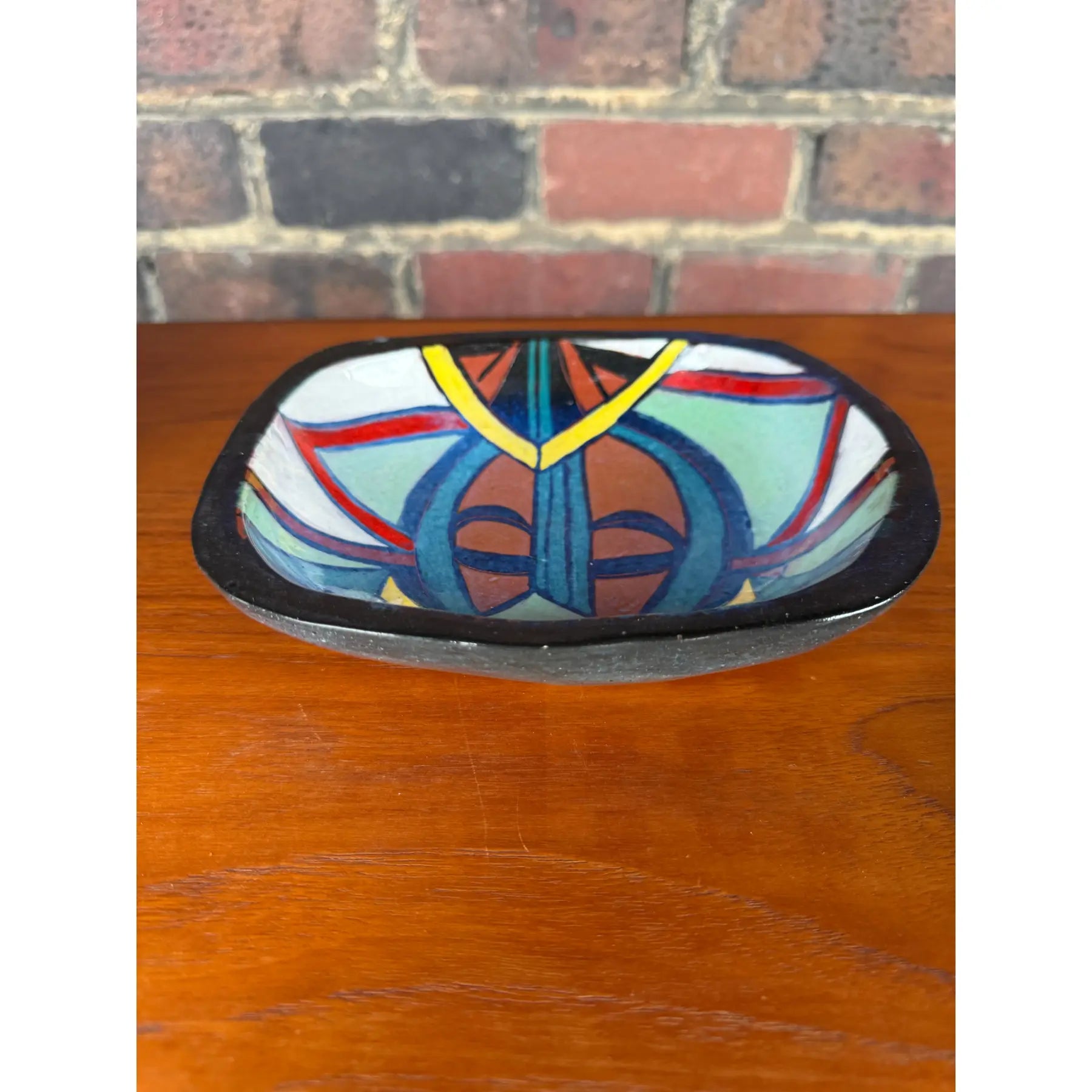 Taylor Ceramics Bowl Vintage Pottery Colorful Dish Catch All