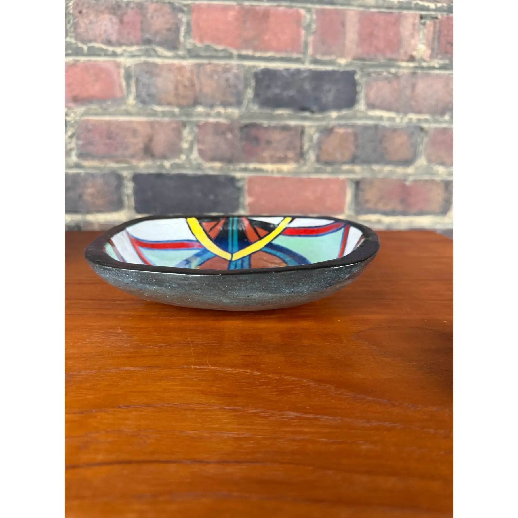 Taylor Ceramics Bowl Vintage Pottery Colorful Dish Catch All