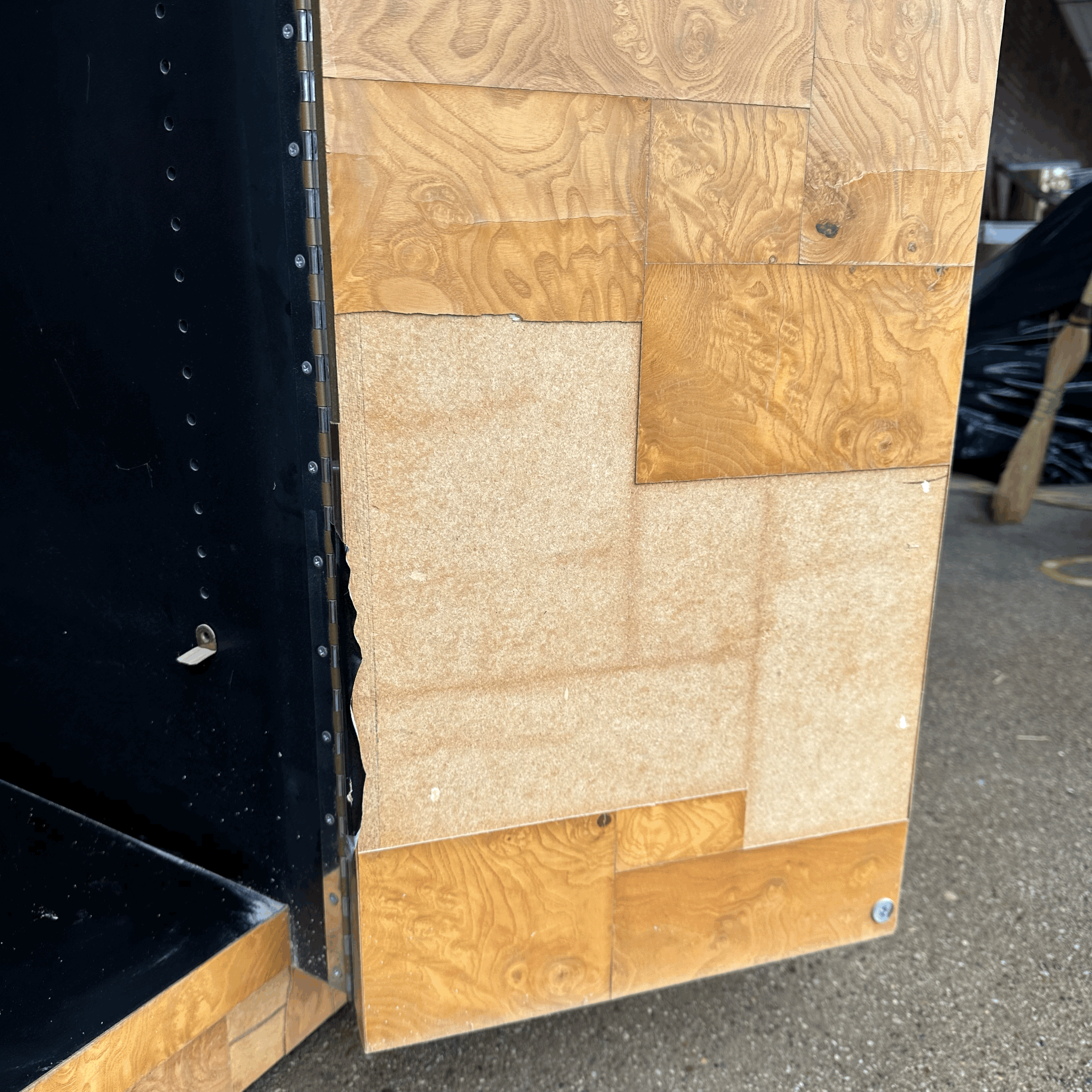 Paul Evans patchwork Burl wood credenza