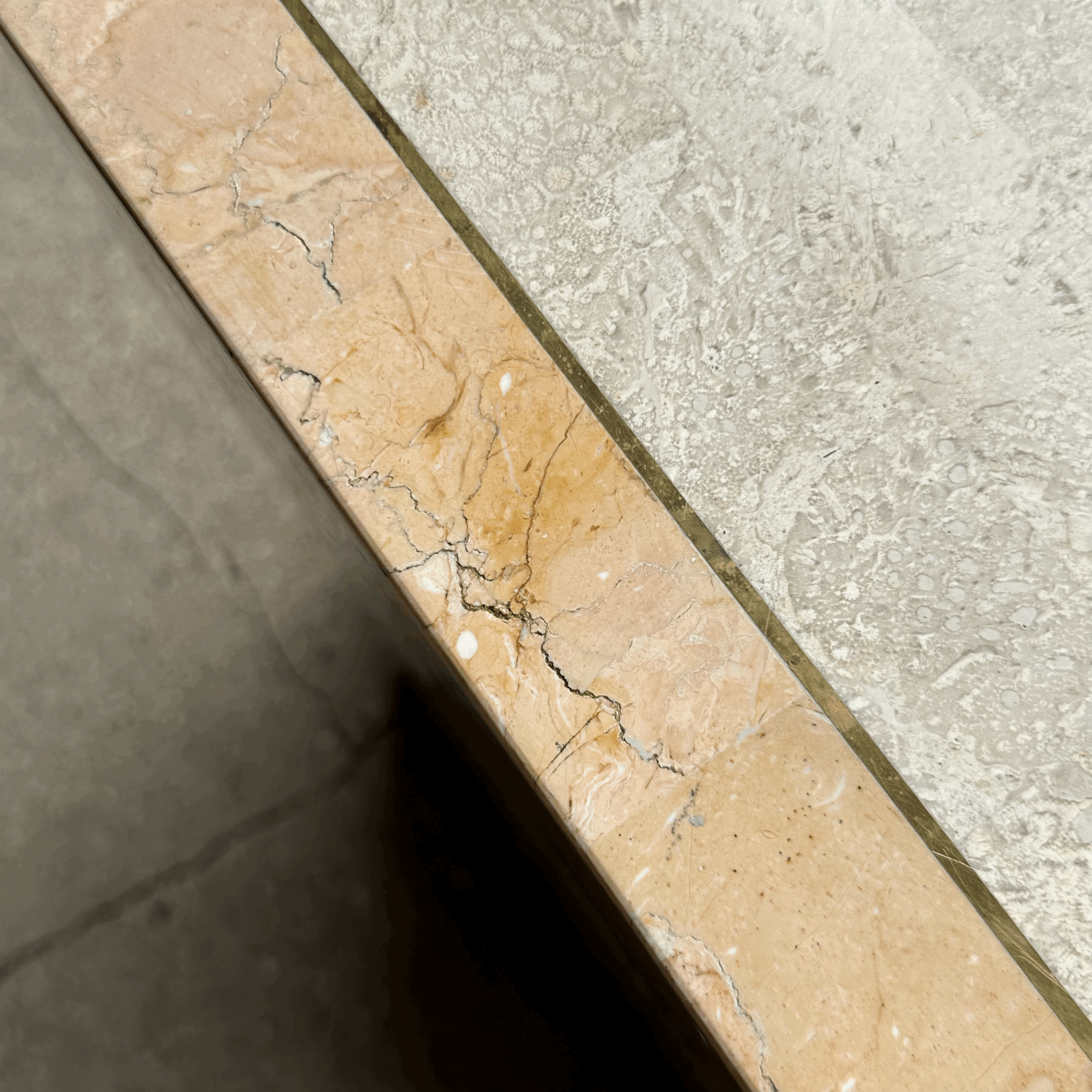 Maitland-Smith Tessellated Marble Stone Pedestal