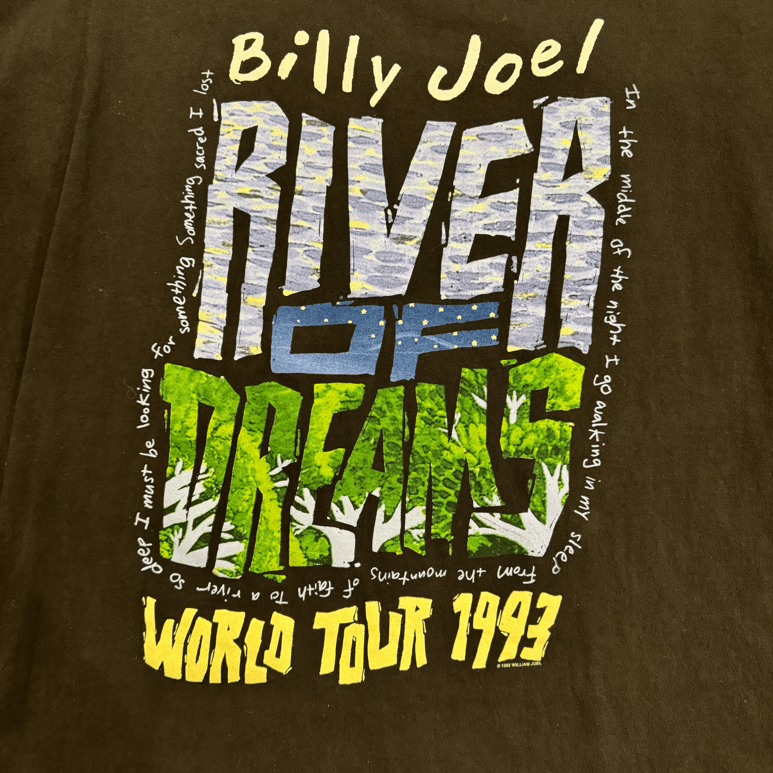 Billy Joel River of Dreams 1993 Tour Tee Size XL