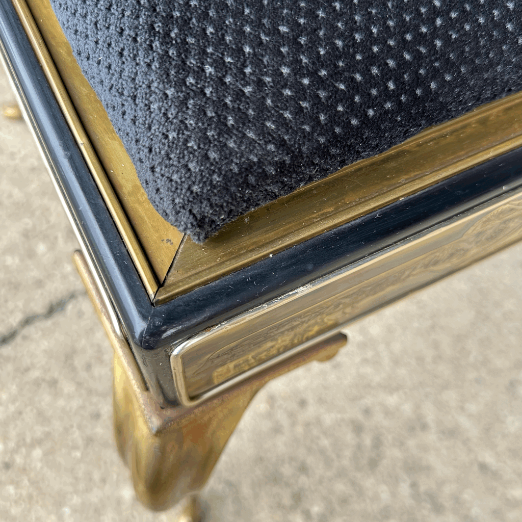Acid Etched Mastercraft Ottoman by Bernhard Rohne Mid-Century Modern