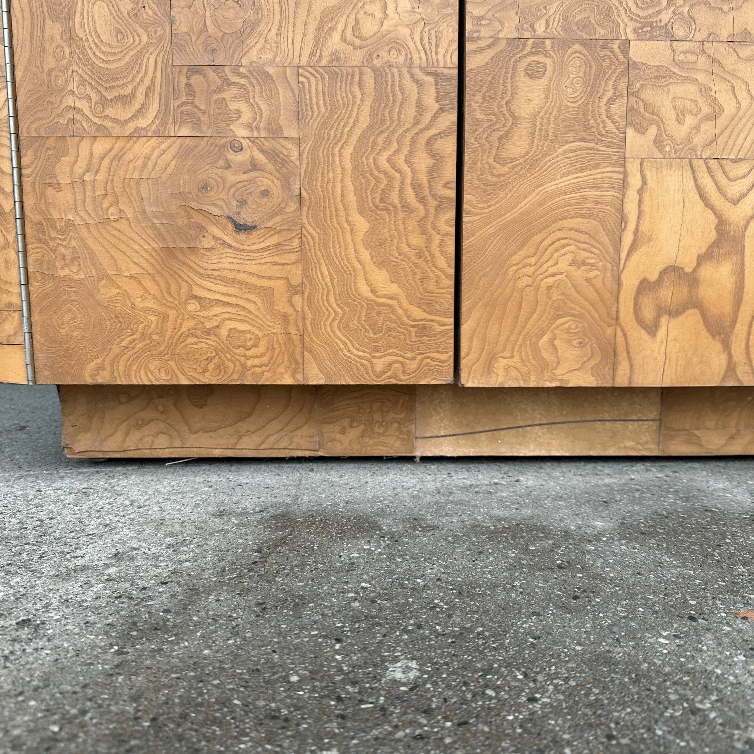 Paul Evans patchwork Burl wood credenza