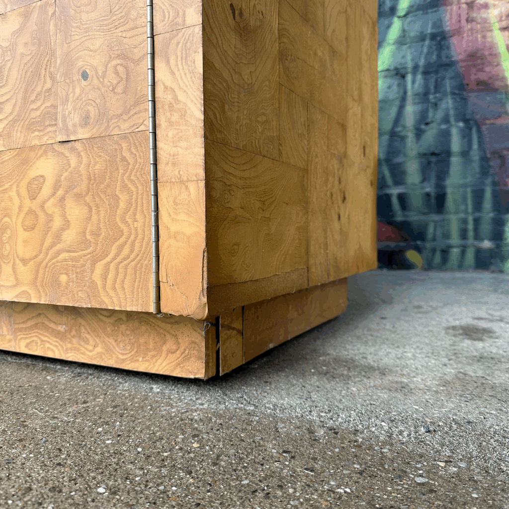 Paul Evans patchwork Burl wood credenza