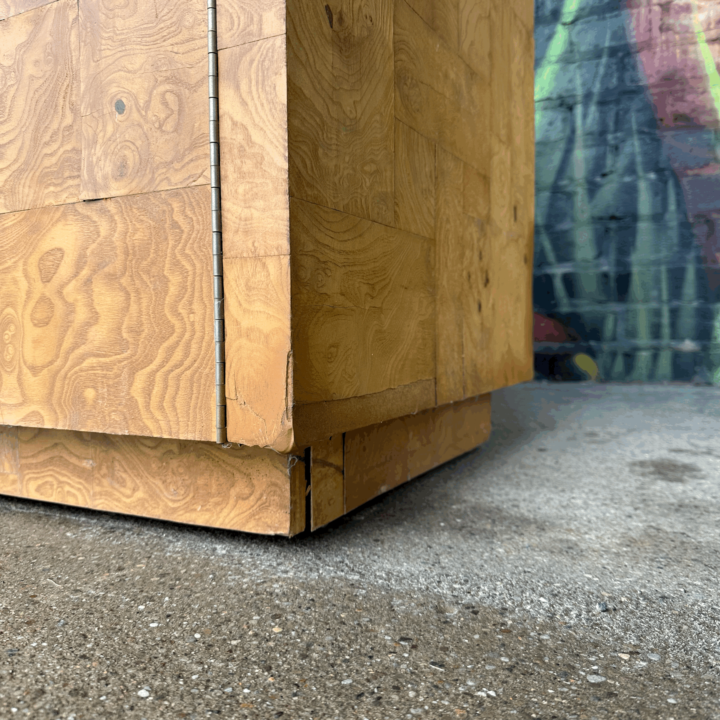 Paul Evans patchwork Burl wood credenza