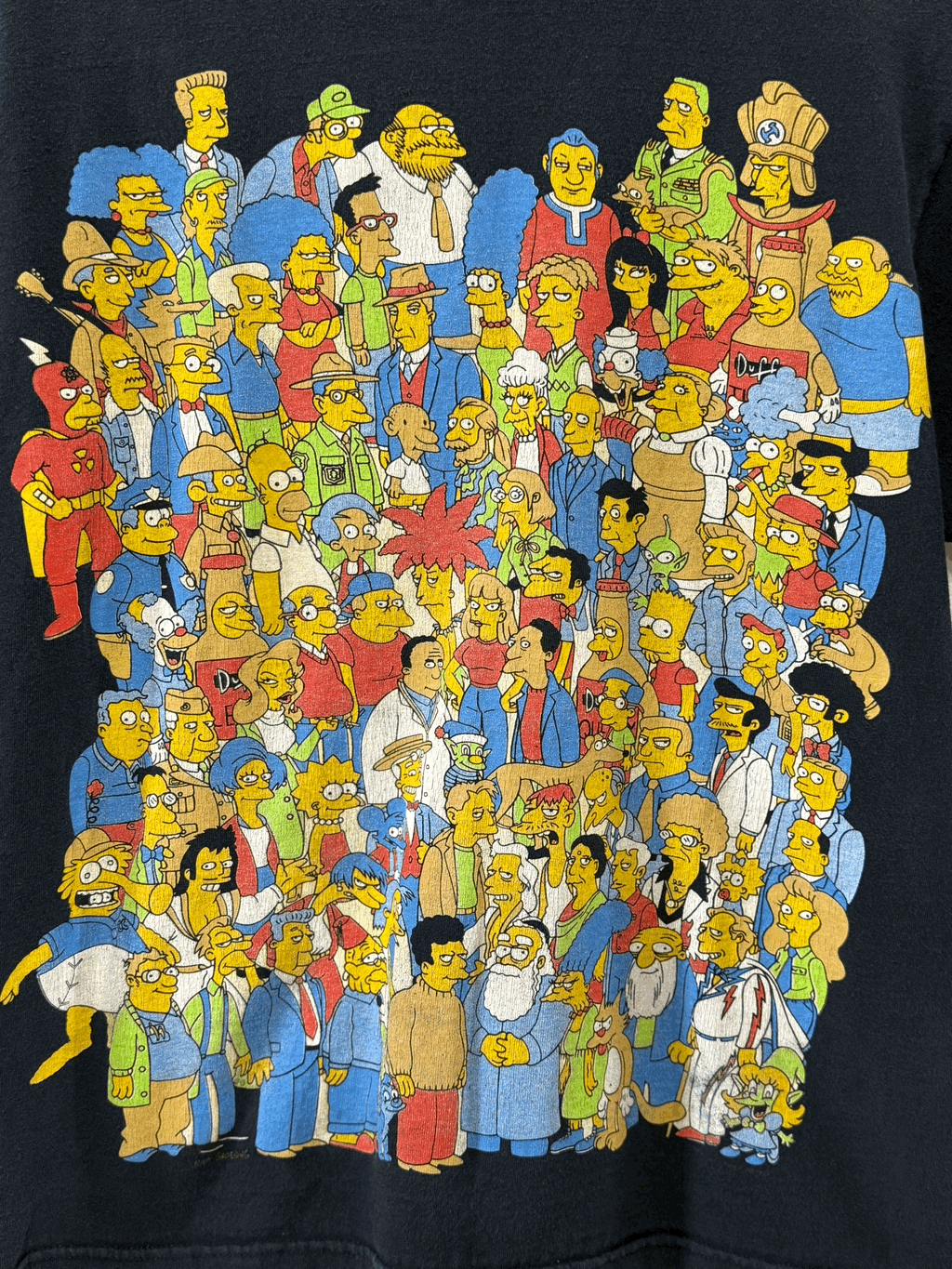 Heavy Cotton Faded Black Simpsons Tee - Size Medium - DNE 1294