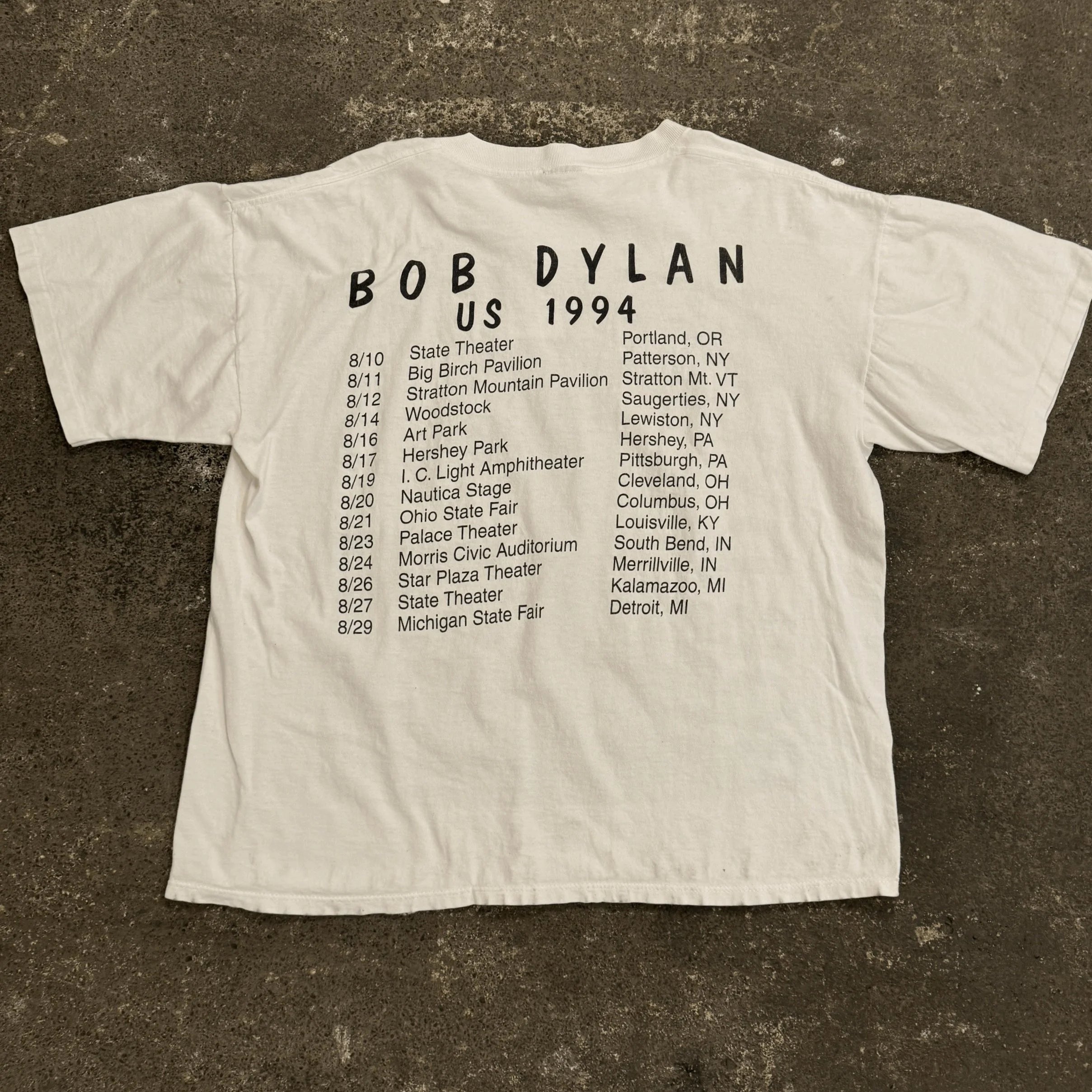 Bob Dylan 1994 Tour Tee Size XL