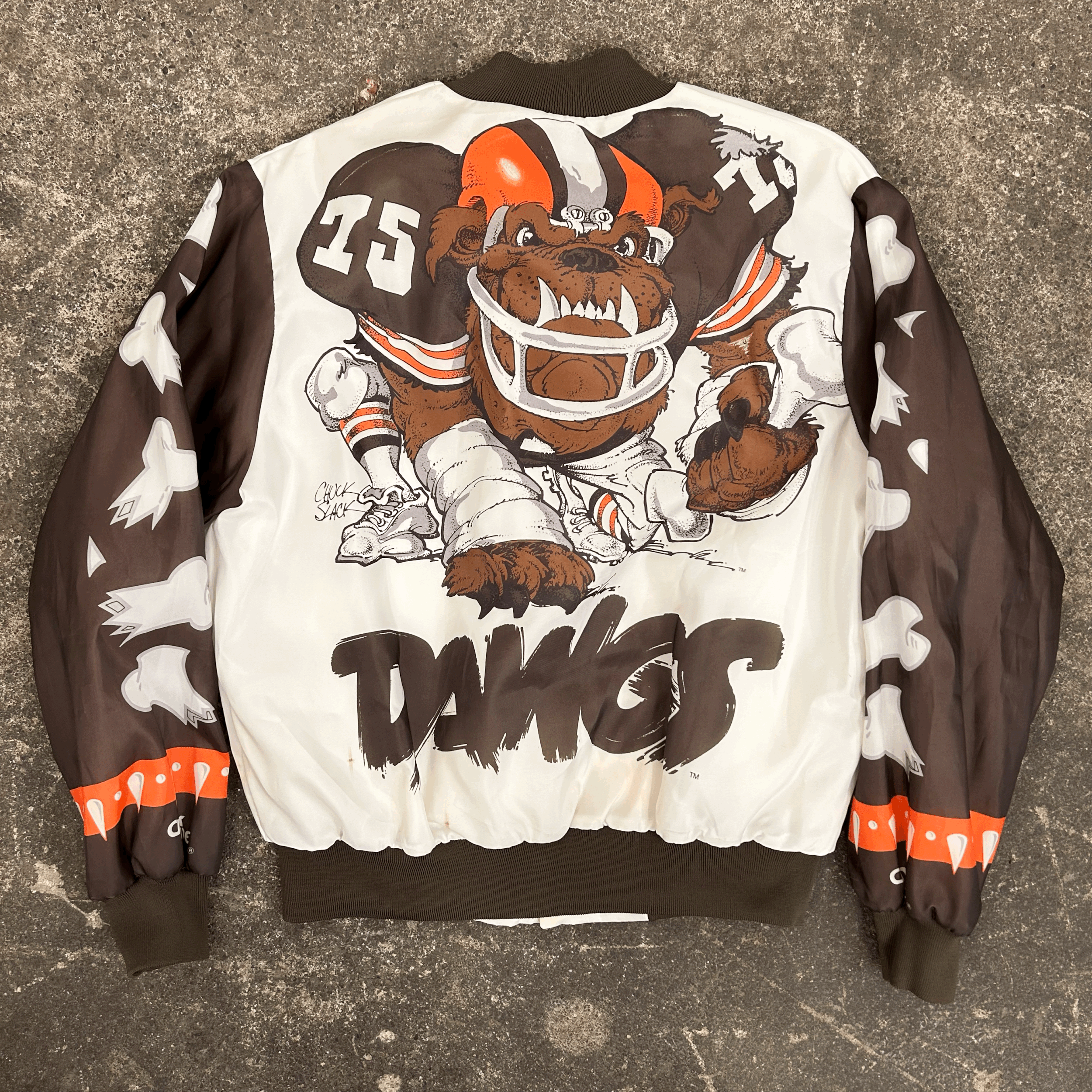 Cleveland Browns Chalkline Bomber Jacket Size L