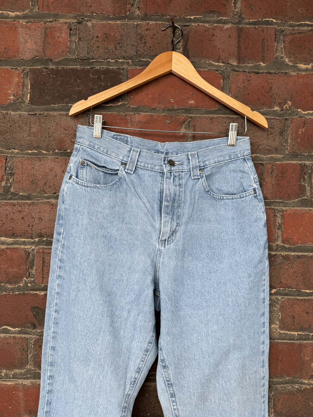 Light Wash Riders Buckle Back Jeans 12M