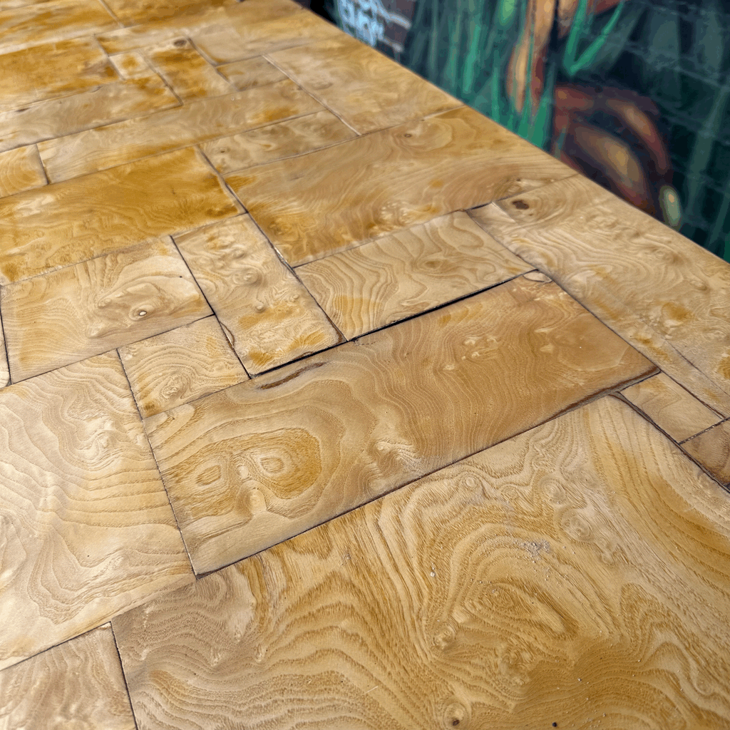 Paul Evans patchwork Burl wood credenza