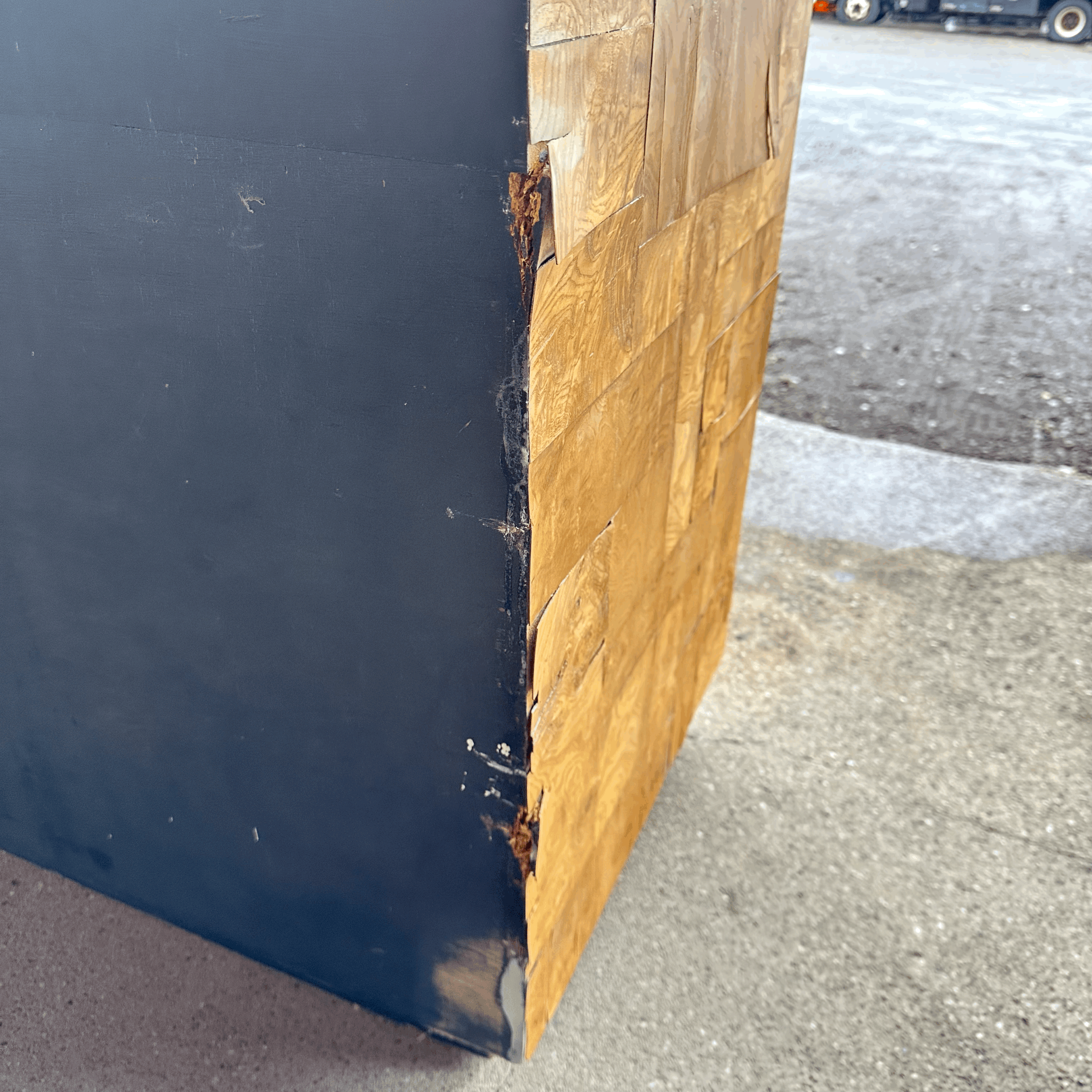 Paul Evans patchwork Burl wood credenza