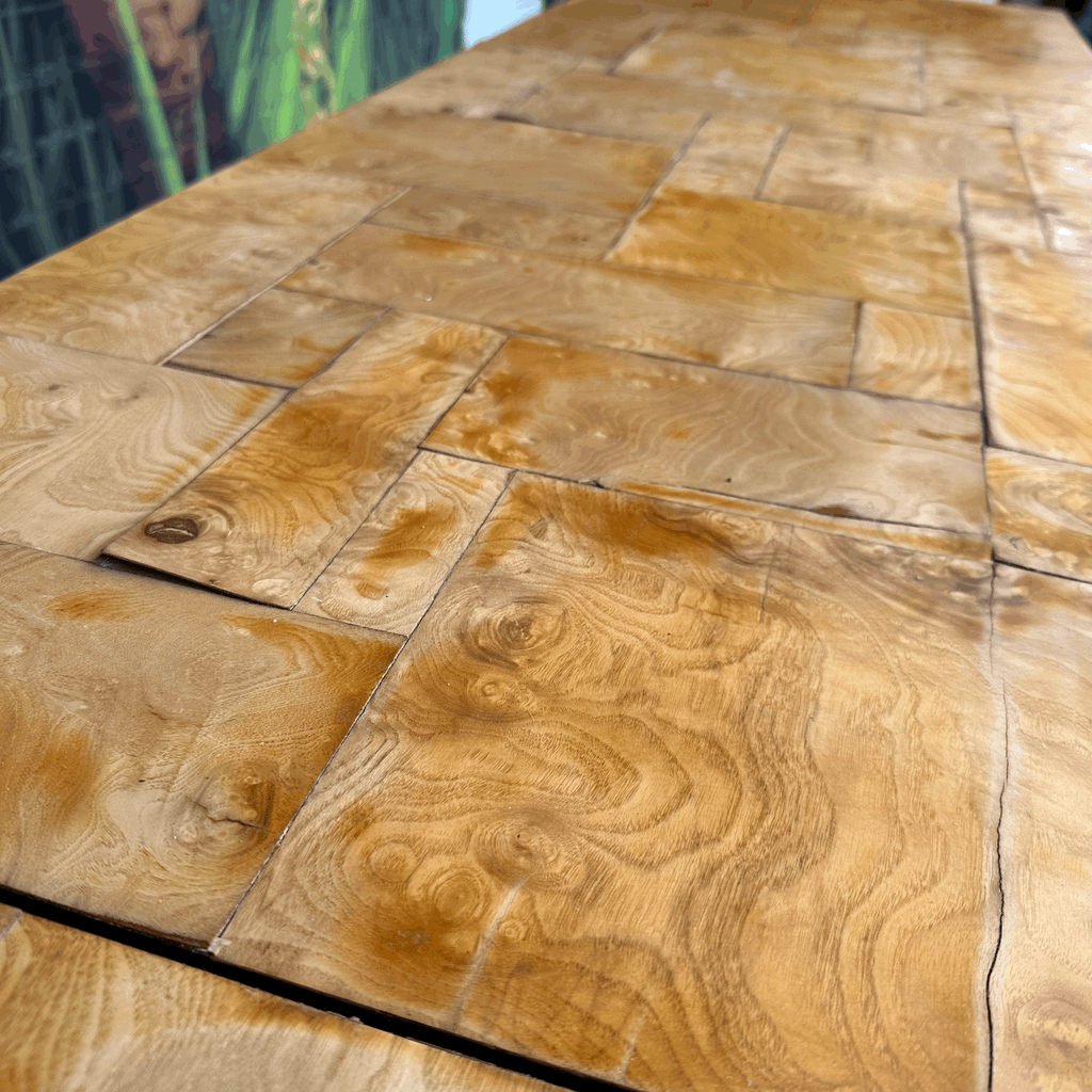 Paul Evans patchwork Burl wood credenza