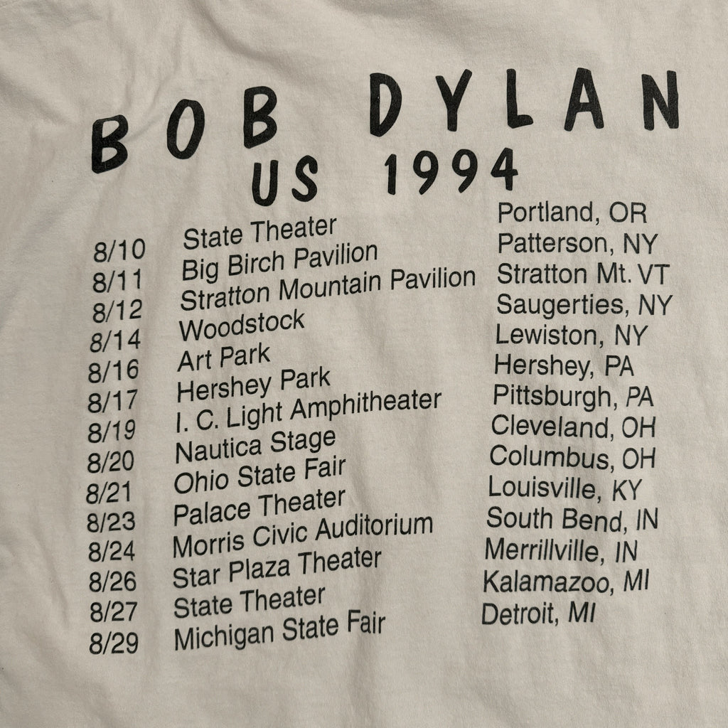 Bob Dylan 1994 Tour Tee Size XL