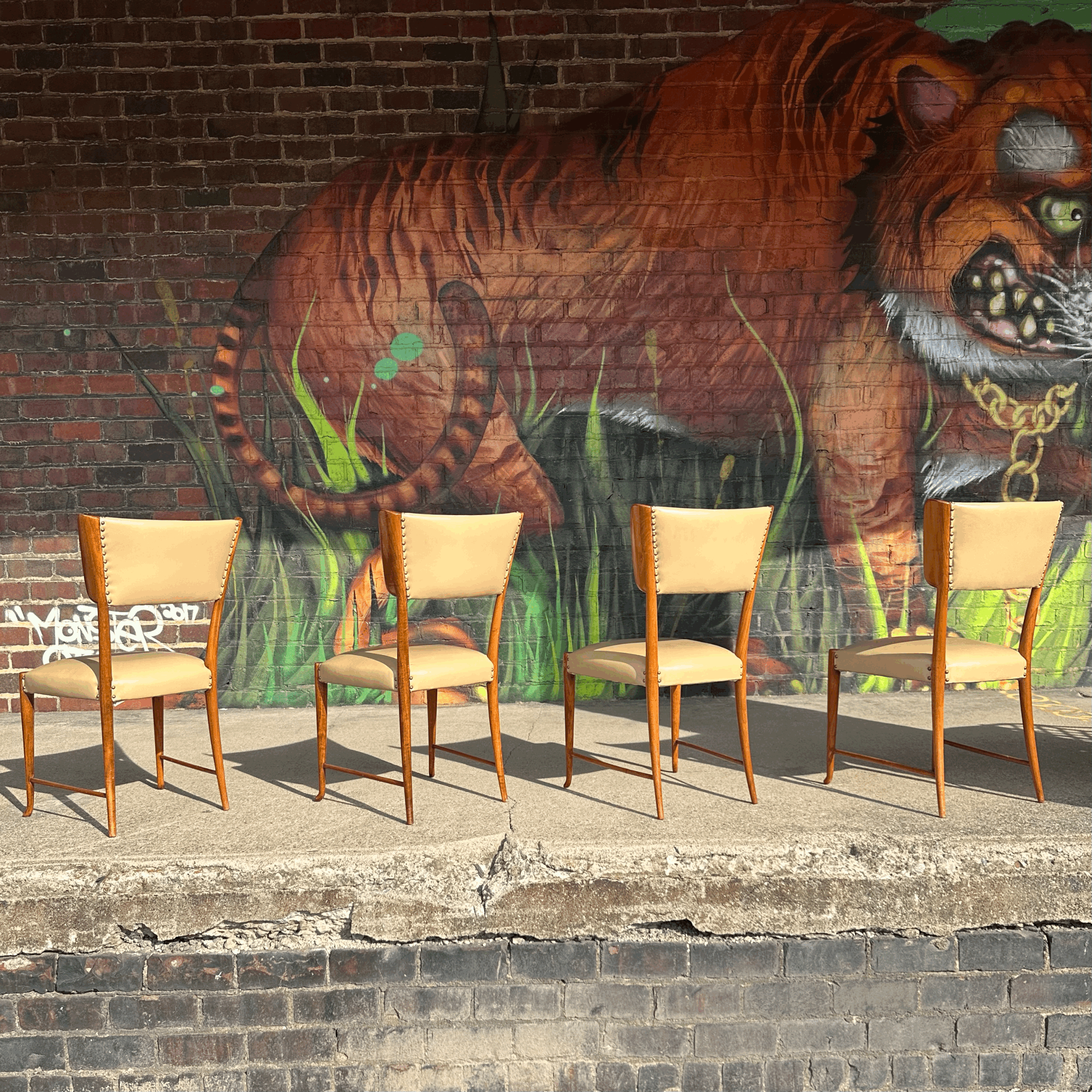 Set of 4 1940s Paulo Buffa Dining Chairs