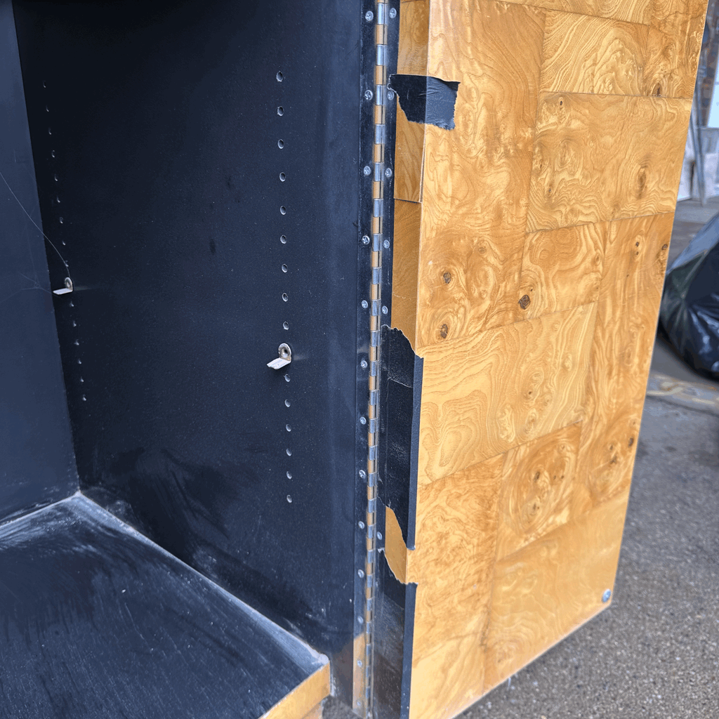 Paul Evans patchwork Burl wood credenza