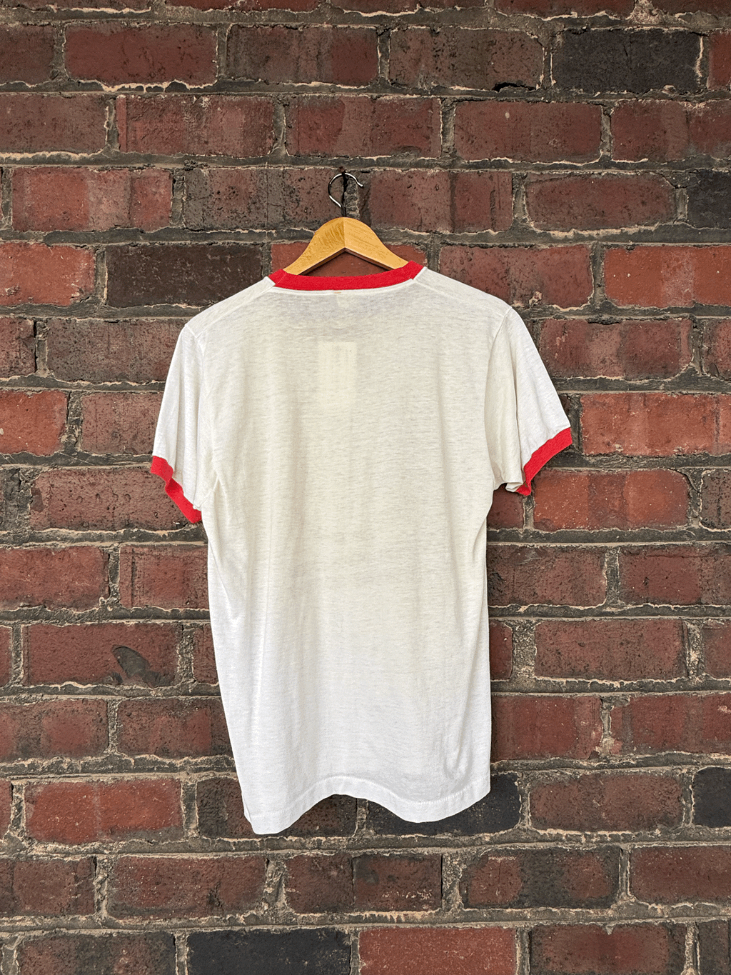 Vintage Ohio State Knights of Columbus White and Red Ringer Tee Size Large
