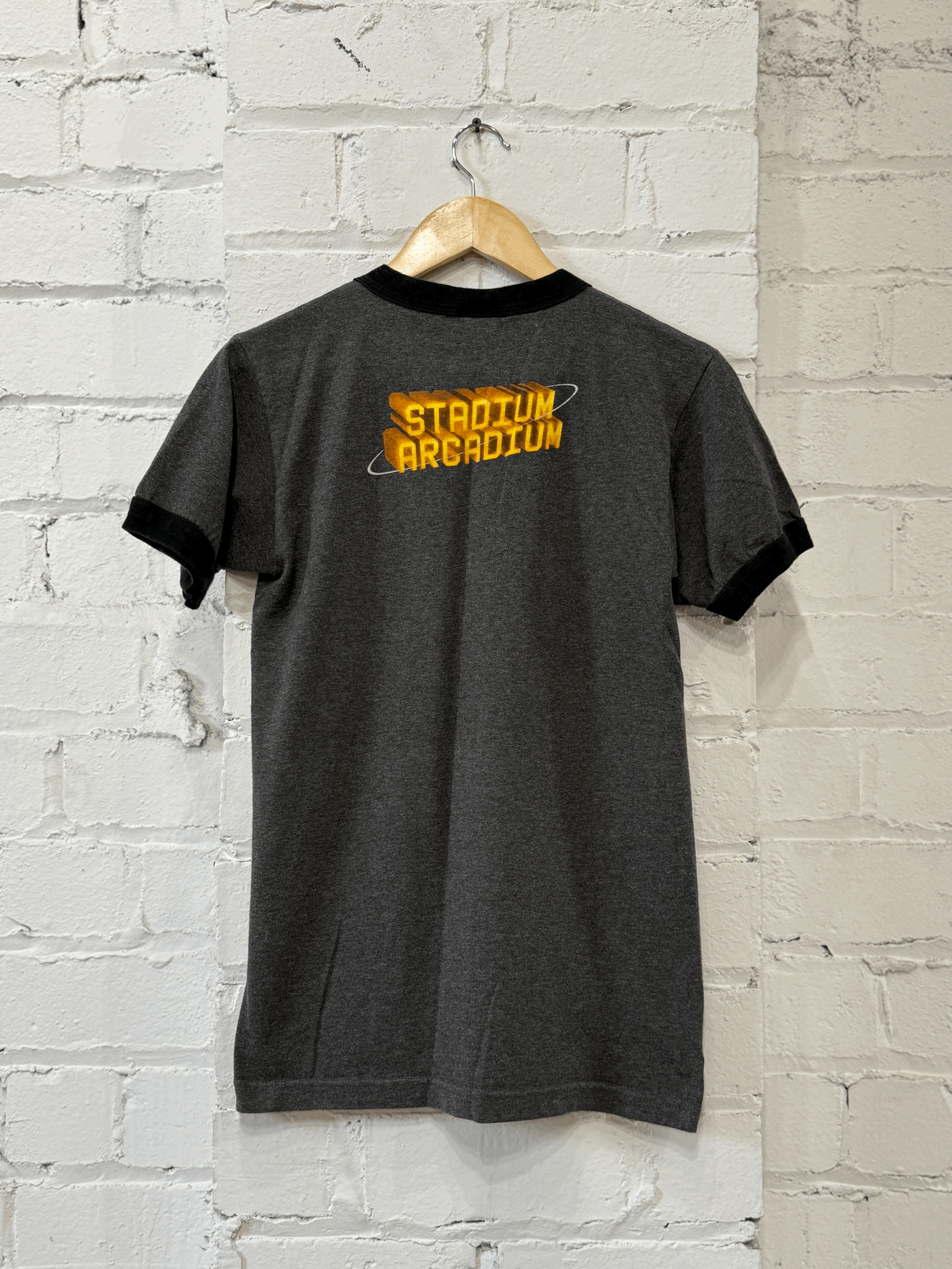 Y2K Red Hot Vintage Chili Peppers Stadium Arcadium Gray Ringer Tee- Small - J 947