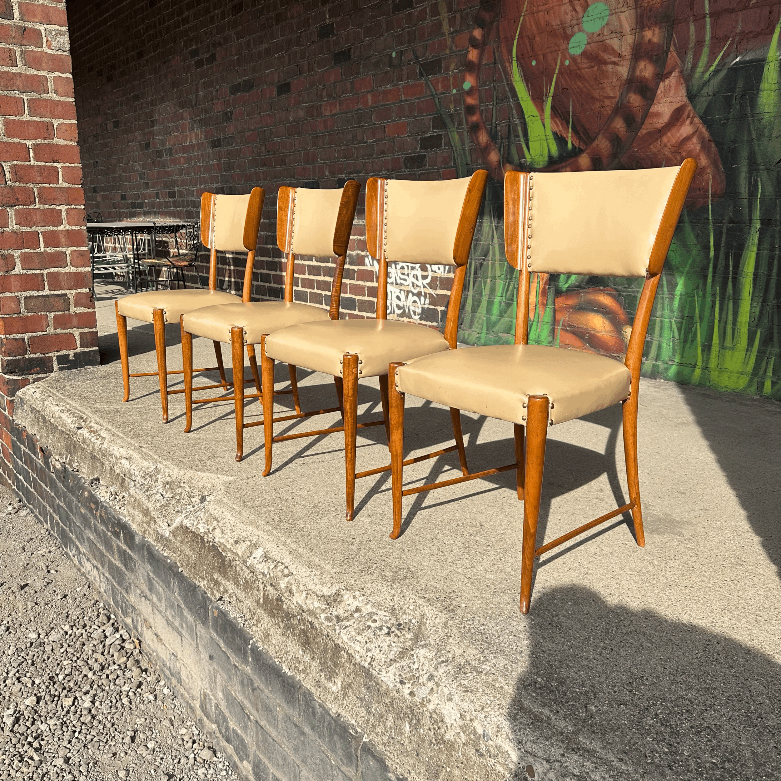 Set of 4 1940s Paulo Buffa Dining Chairs
