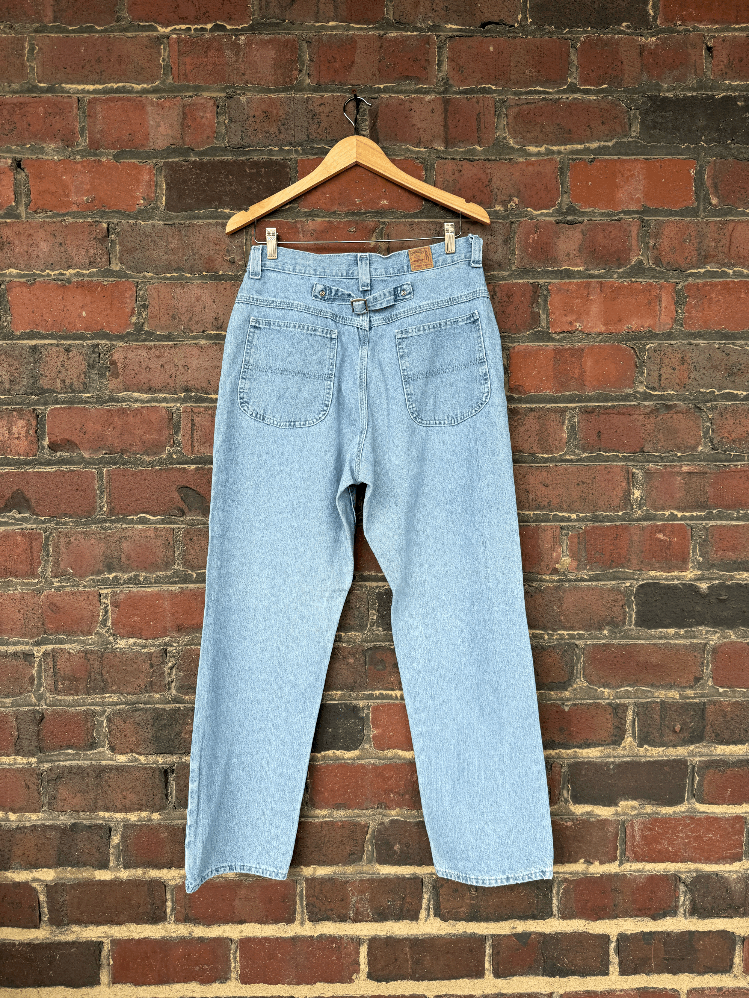 Light Wash Riders Buckle Back Jeans 12M
