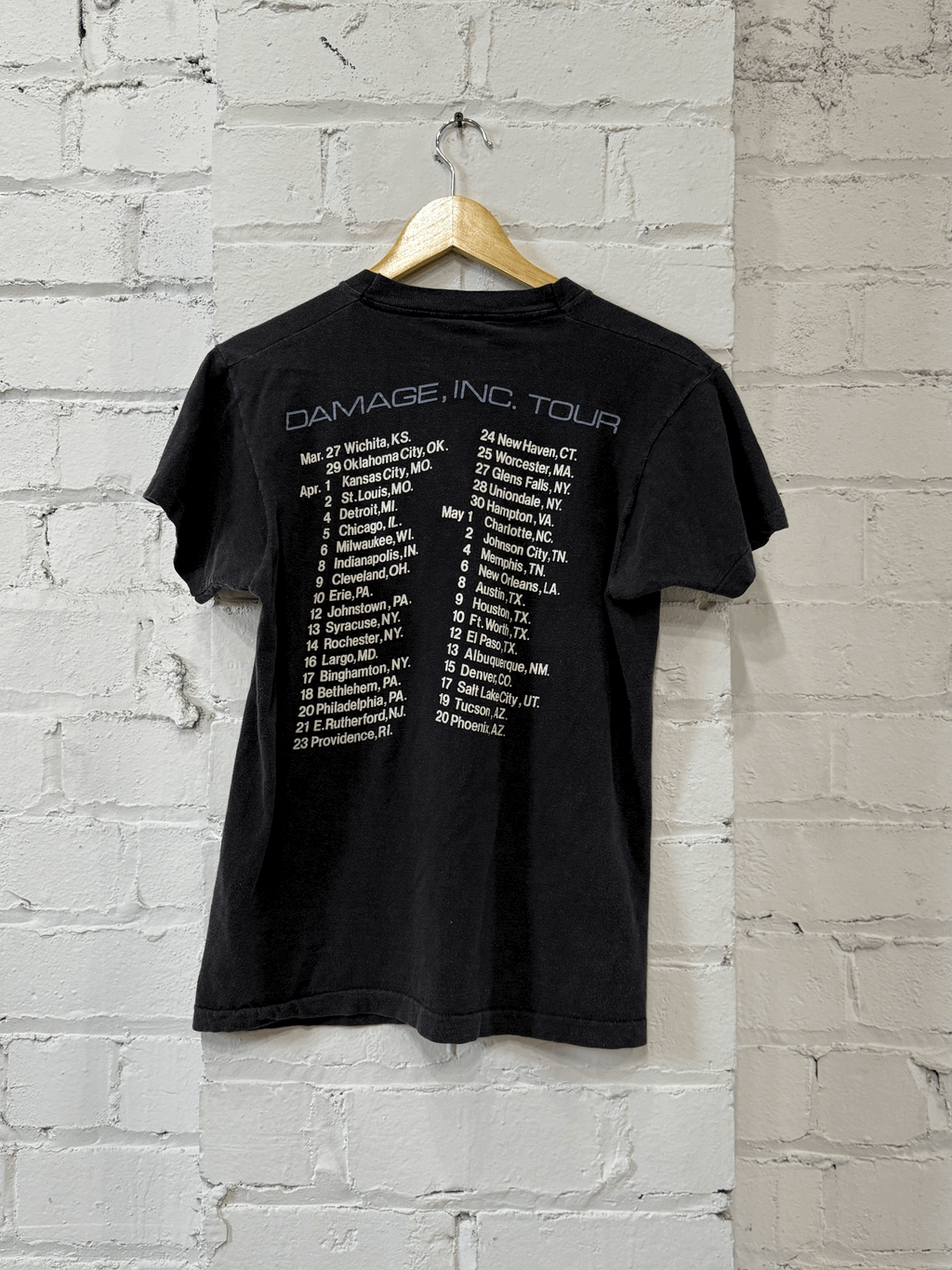 Metallica Master of Puppets, 1987 Damage Inc Tour Tee