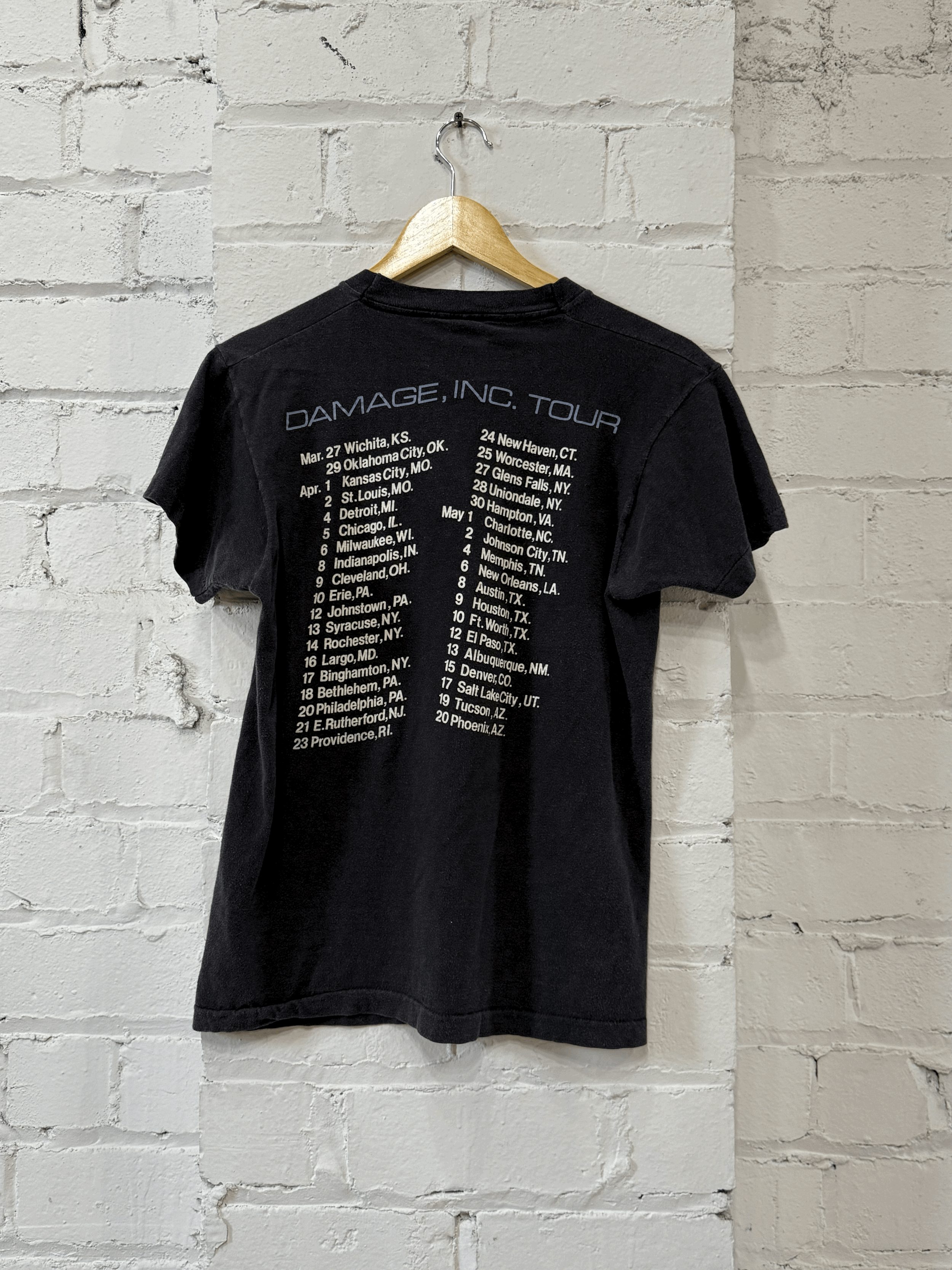 Metallica Master of Puppets, 1987 Damage Inc Tour Tee