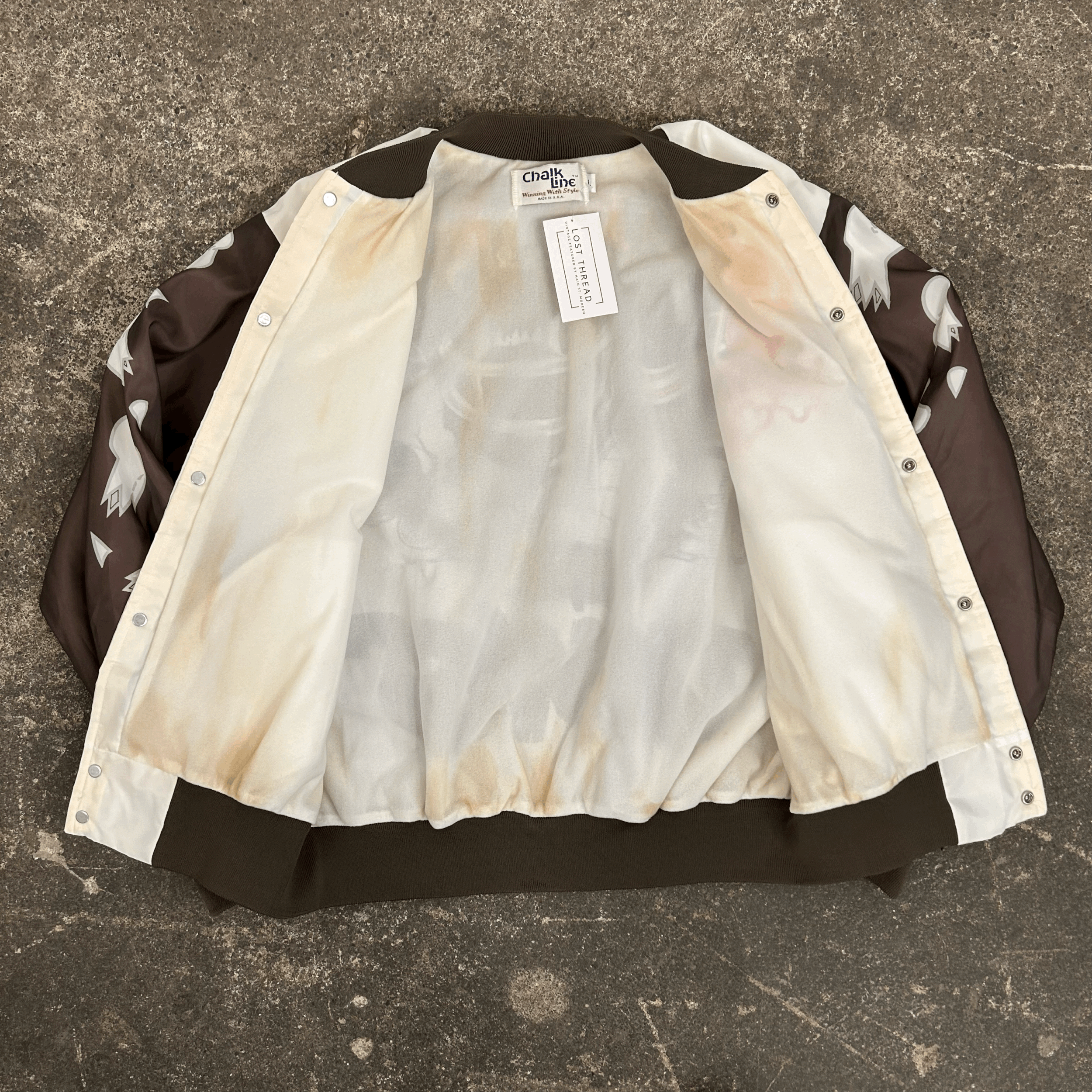 Cleveland Browns Chalkline Bomber Jacket Size L