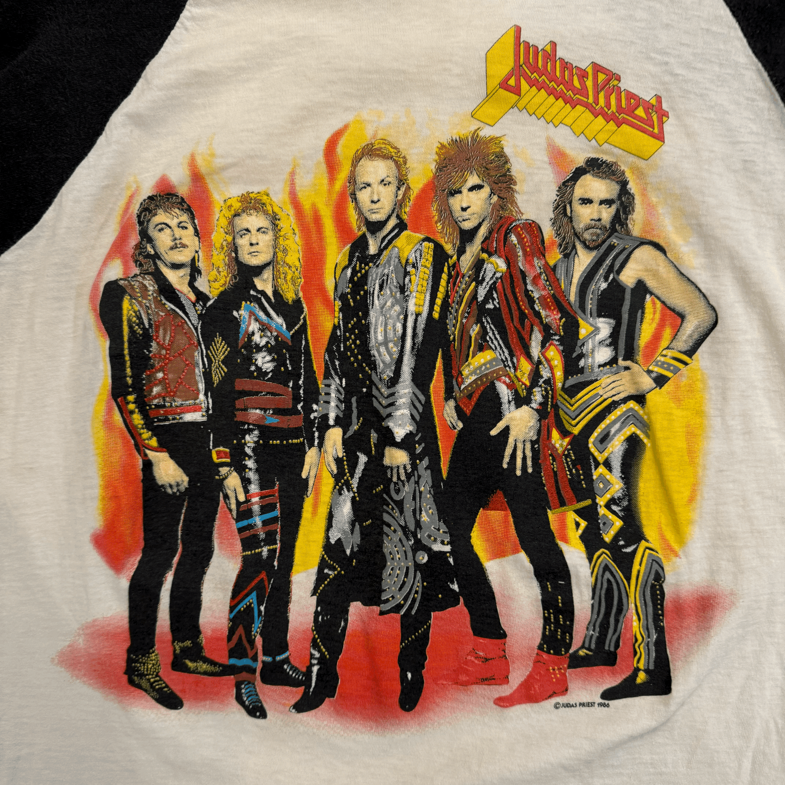 Judas Priest Fuel for Life 1986 Tour Raglan Size M