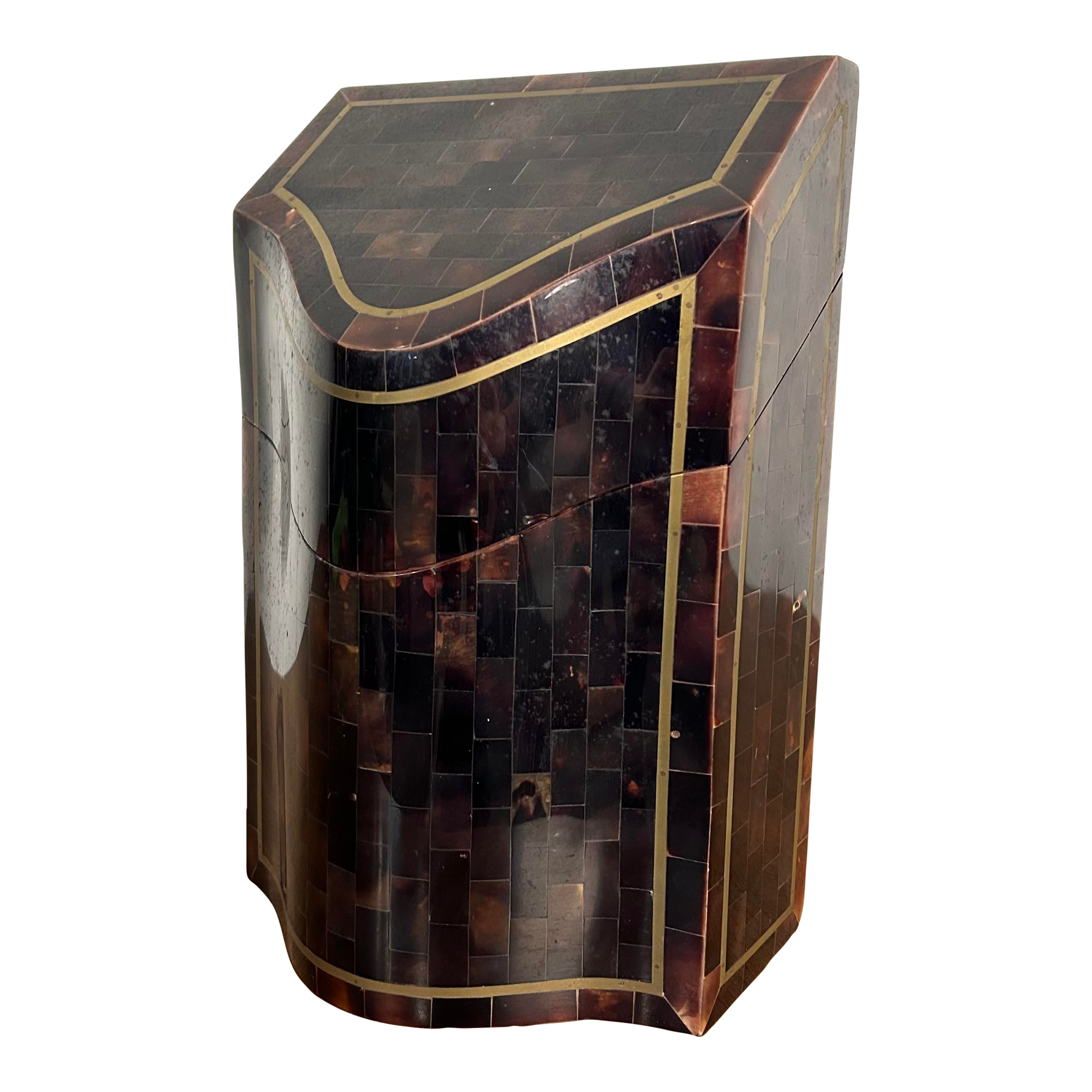 Tessellated Marble Box by Karl Springer