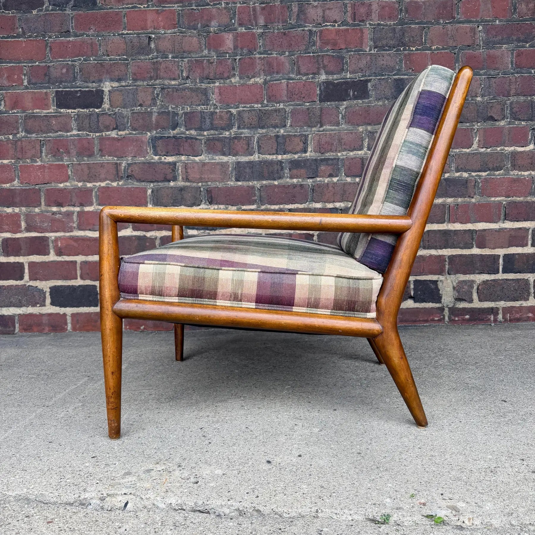 t.h. Robsjohn-Gibbings for Widdicomb Chair and Ottoman