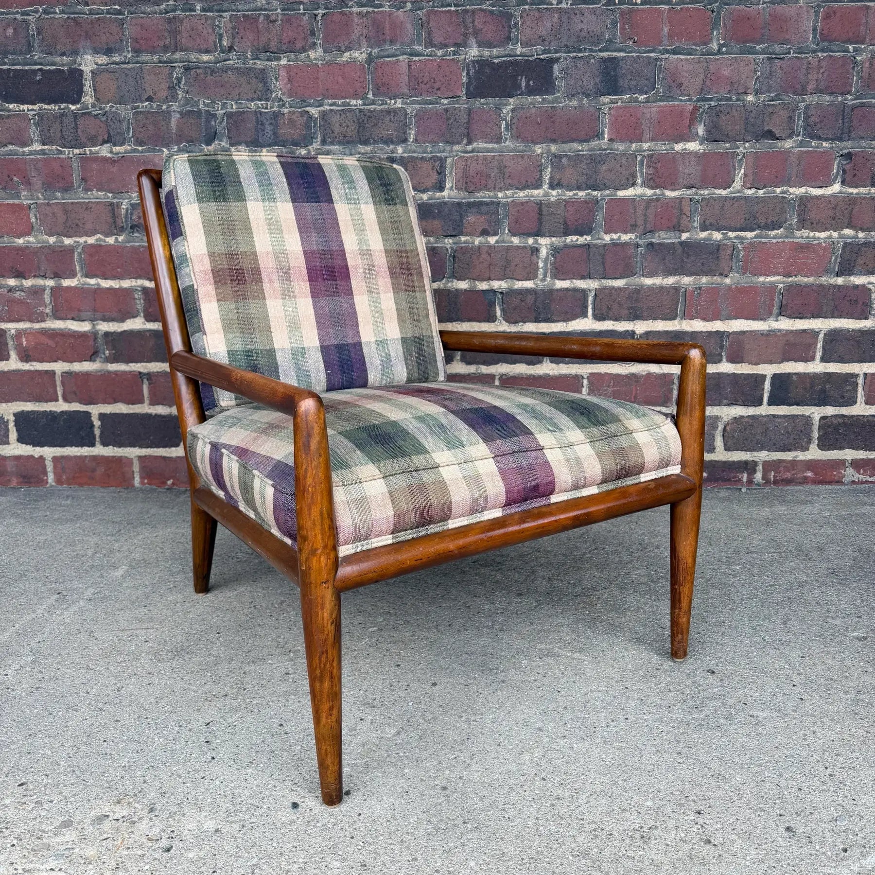 t.h. Robsjohn-Gibbings for Widdicomb Chair and Ottoman