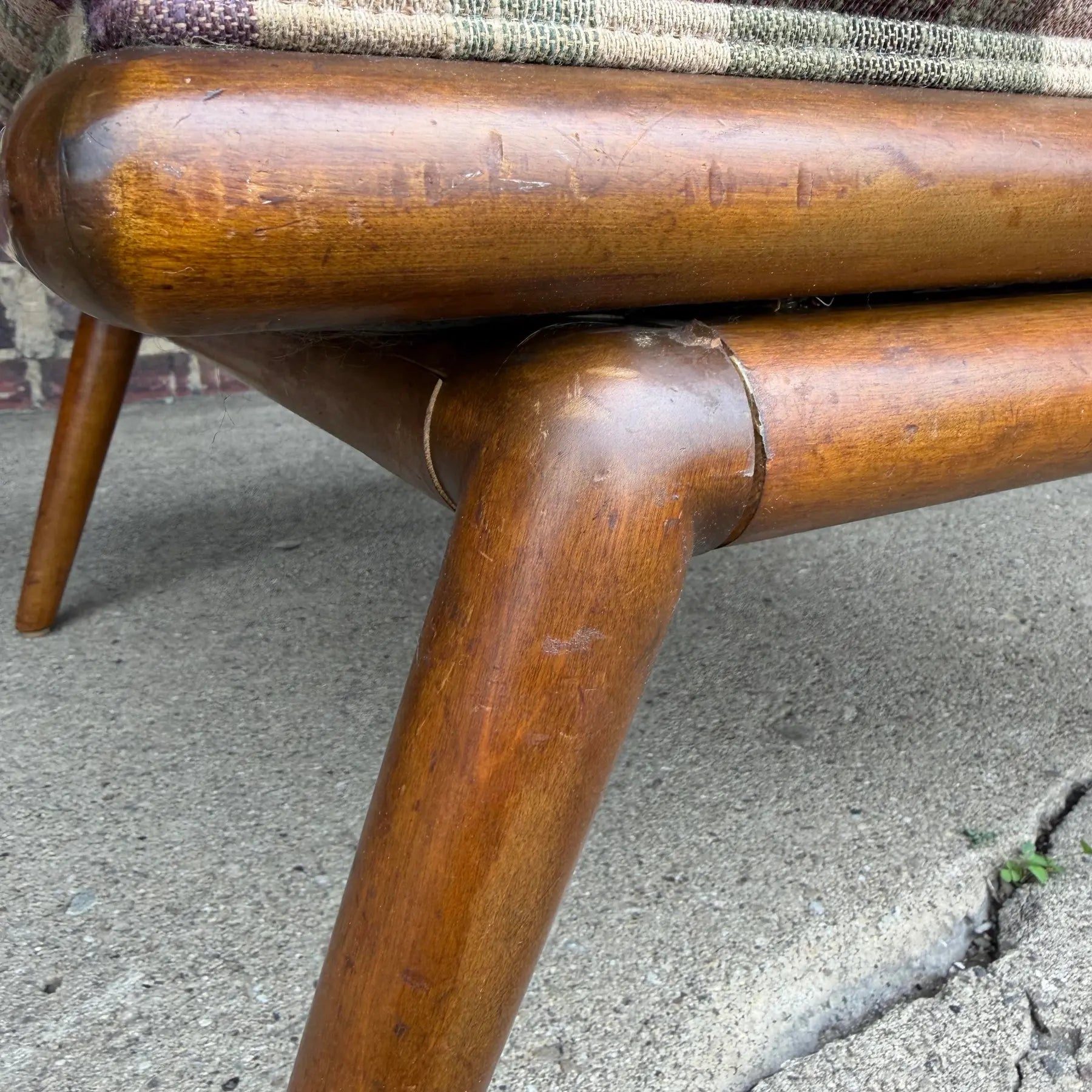 t.h. Robsjohn-Gibbings for Widdicomb Chair and Ottoman
