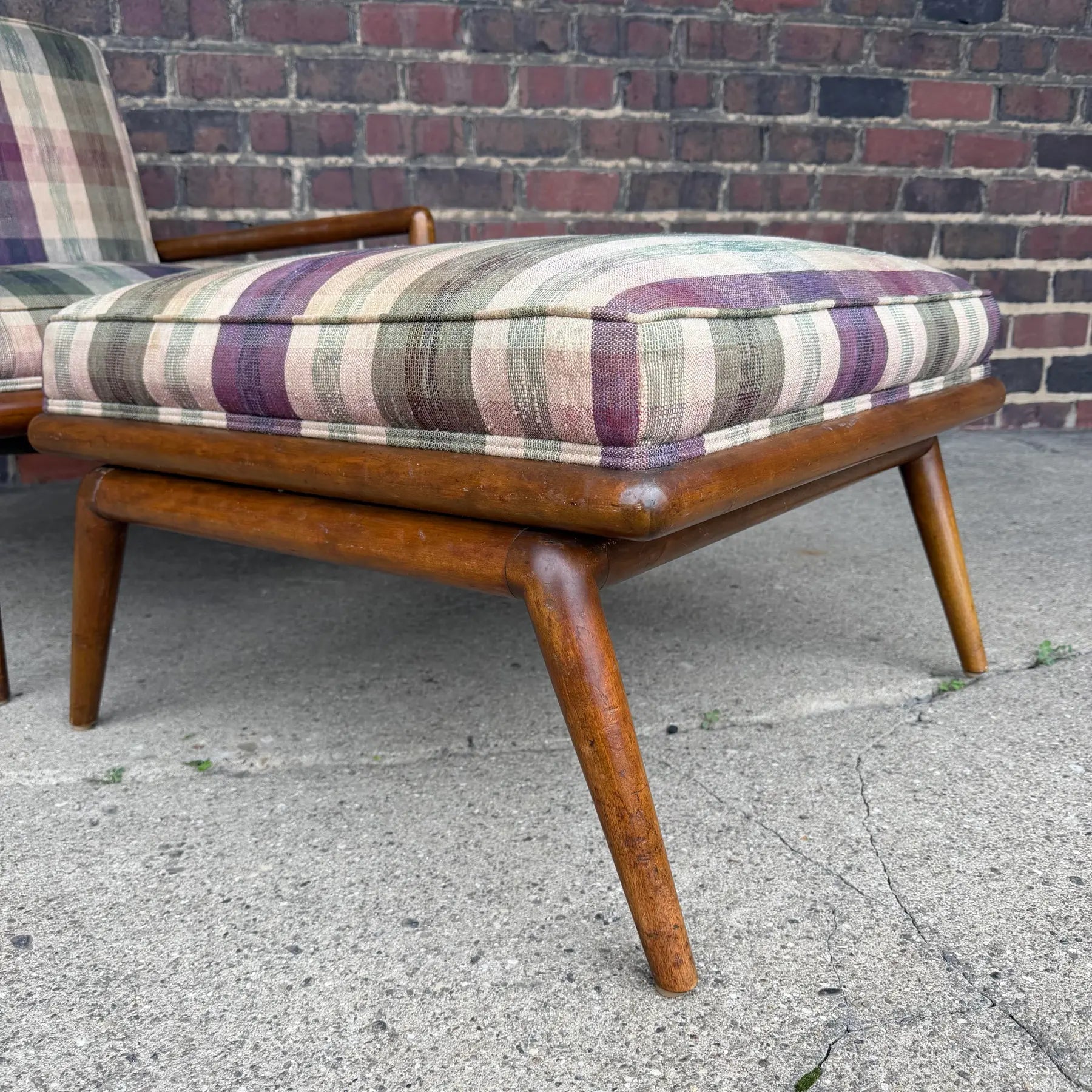 t.h. Robsjohn-Gibbings for Widdicomb Chair and Ottoman