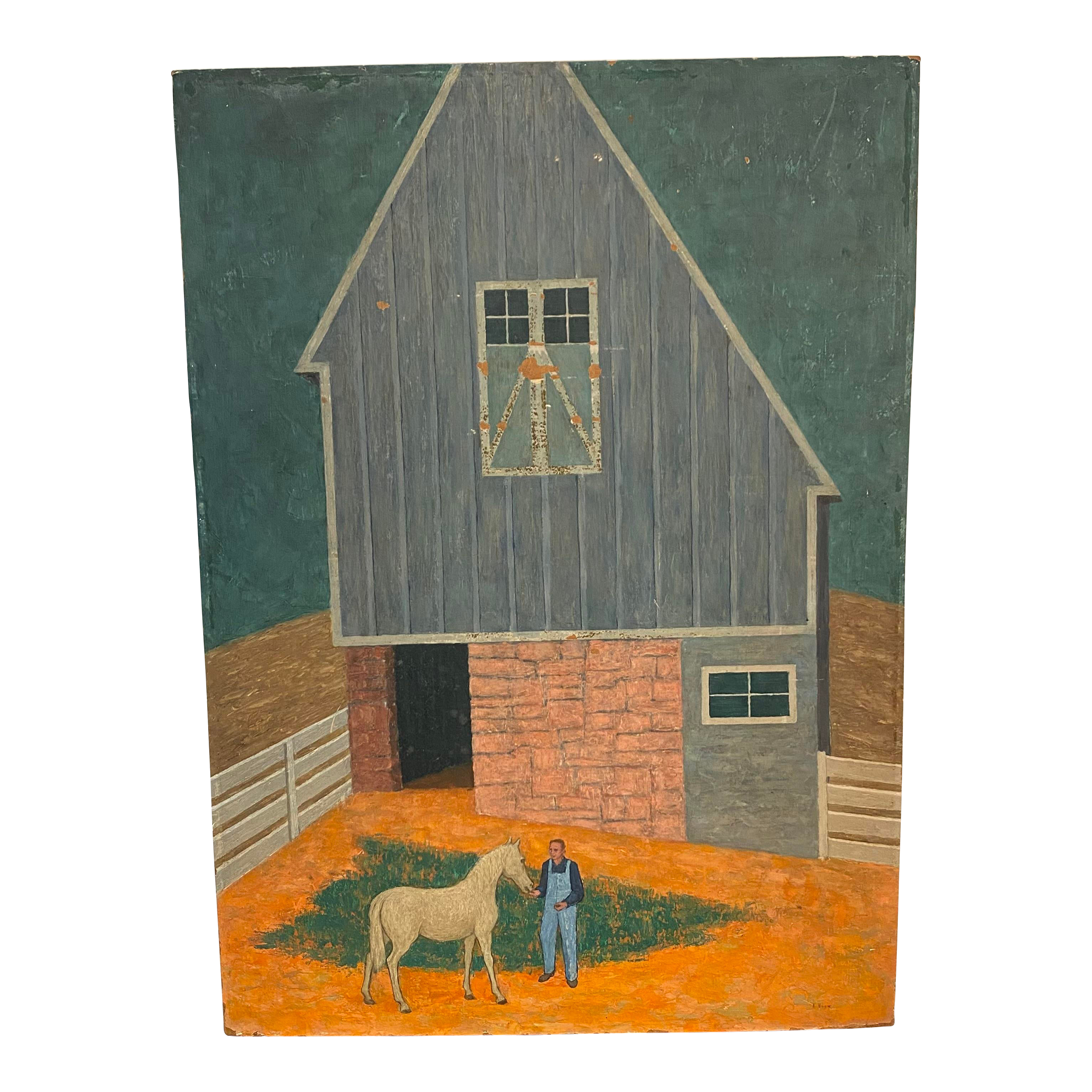 “The Barn” Painting on Panel by Kenneth Evett Kraushaar Gallery Ny