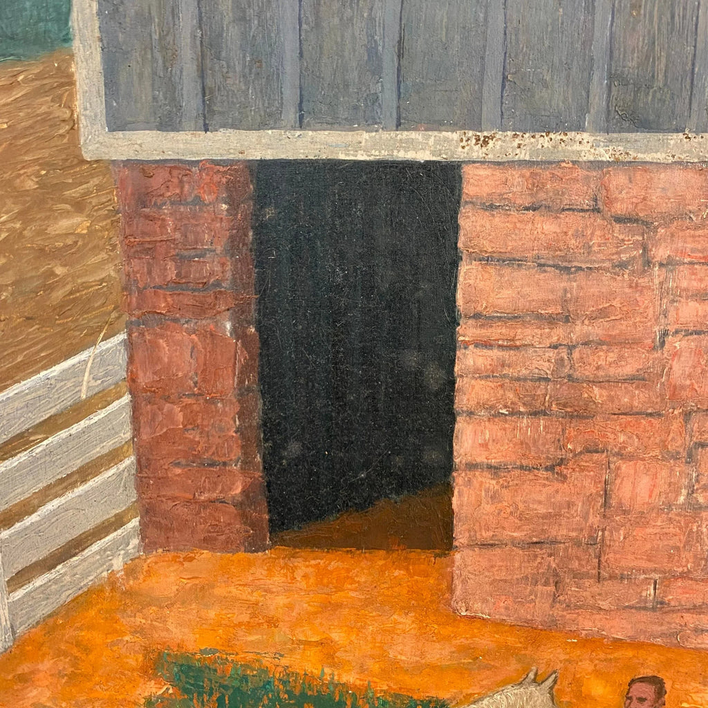 “The Barn” Painting on Panel by Kenneth Evett Kraushaar Gallery Ny