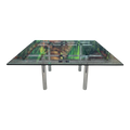 Tobia Scarpa Glass and Chrome Dining Table for Knoll