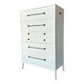 Tommi Parzinger for Parzinger Originals White Lacquer Tall Dresser With Brass Accents