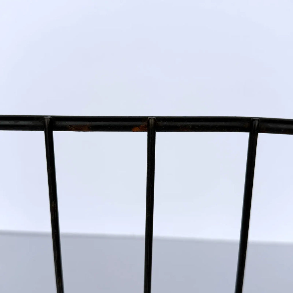 Tony Paul Magazine Rack Wrought Iron Wood Ball Feet