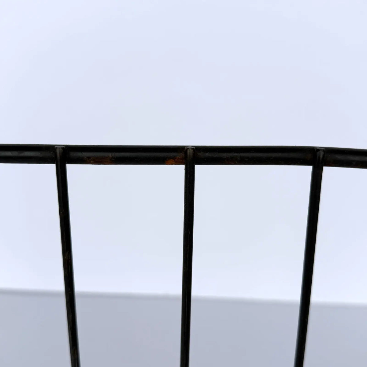 Tony Paul Magazine Rack Wrought Iron Wood Ball Feet