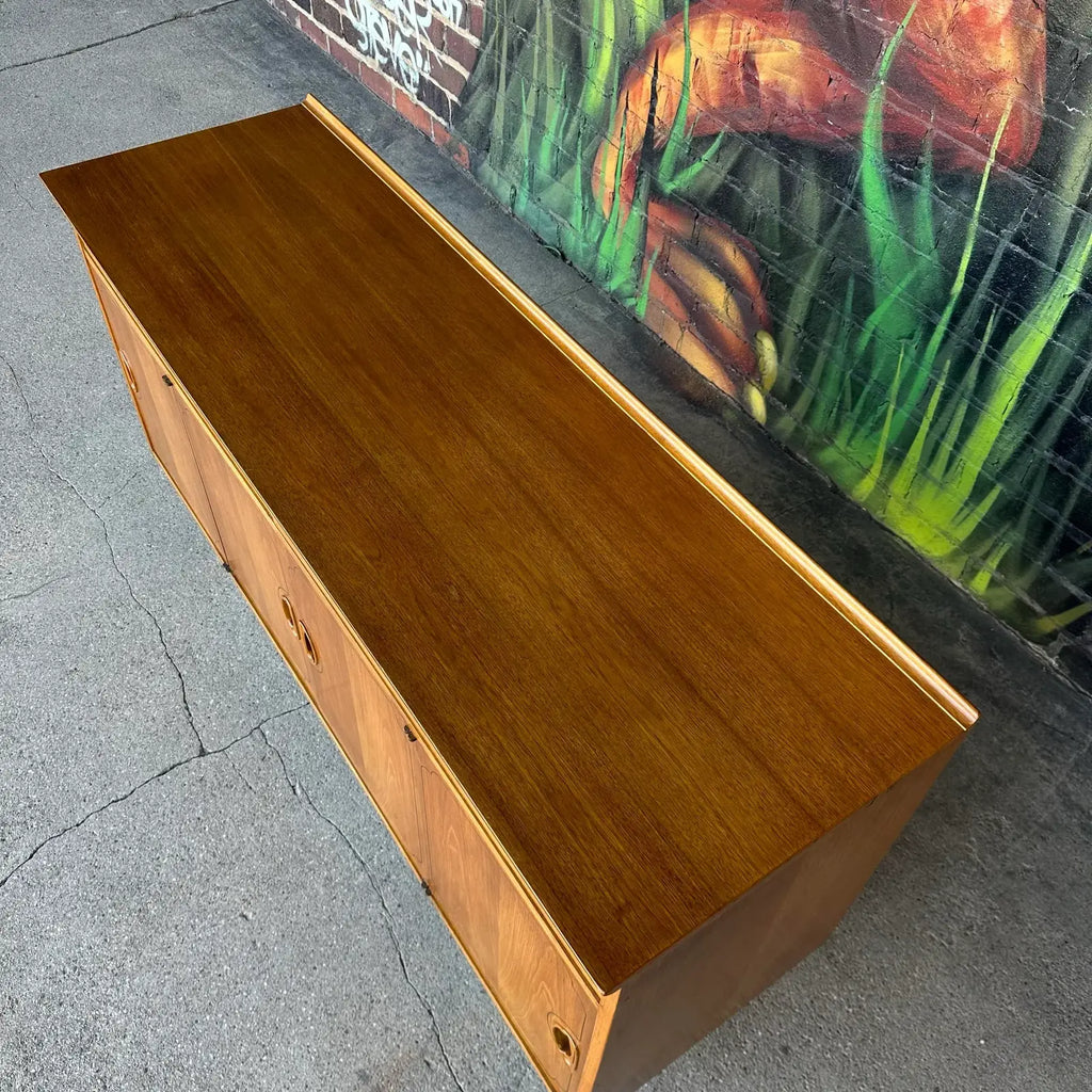 Uncommon Mid Century Modern Walnut Credenza From Sweden