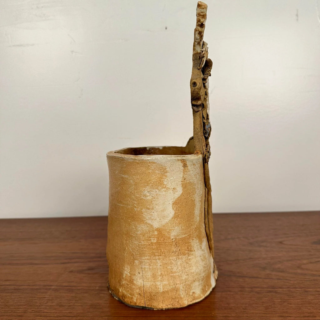 Unicorn Vessel Signed Studio Pottery
