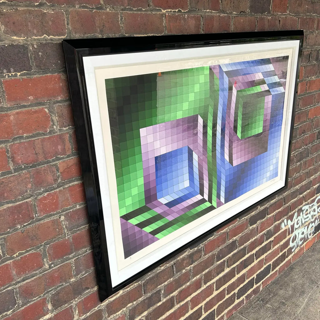 Victor Vasarely Diptych Serigraph Xonau II